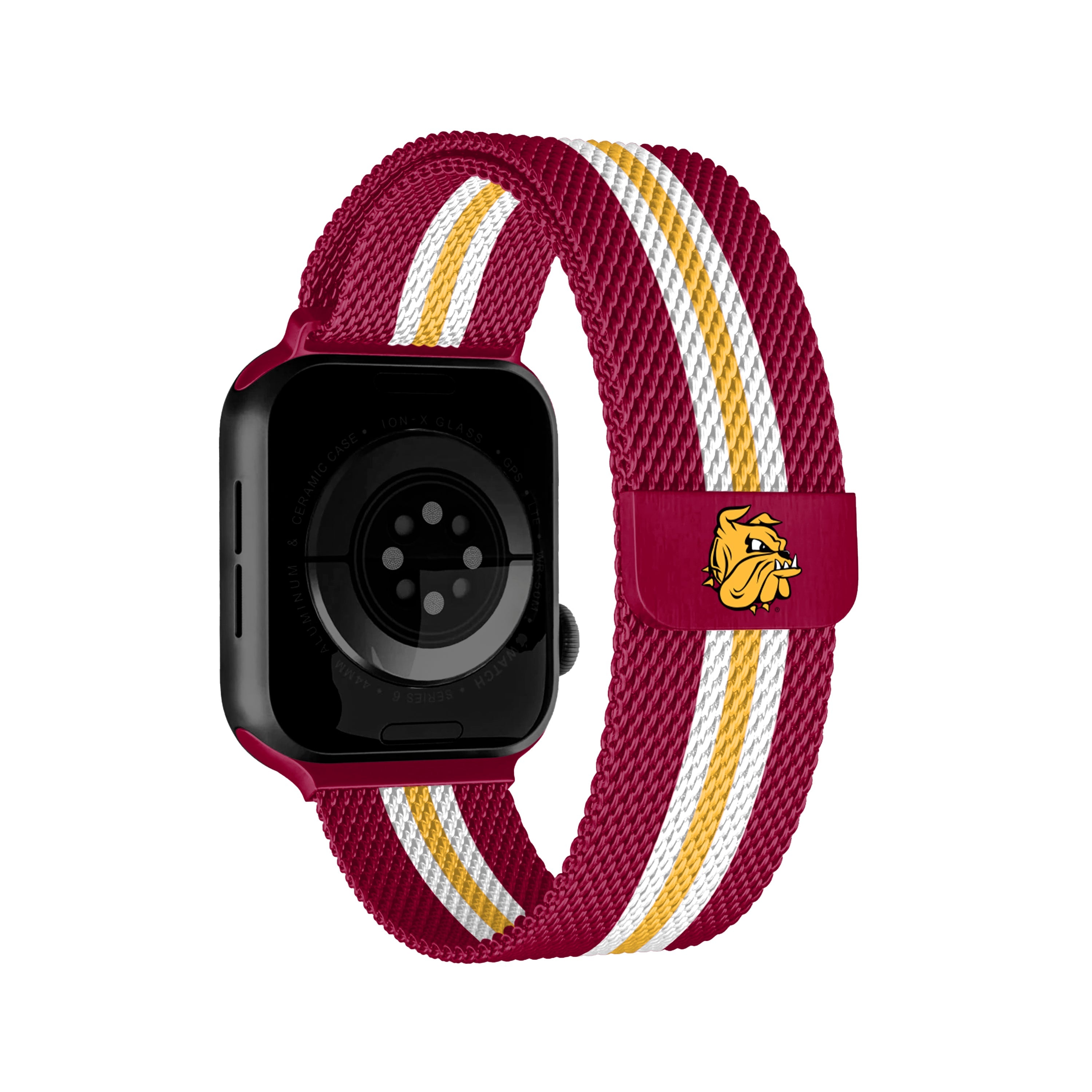 Minnesota Duluth Bulldogs NCAA Striped Metallic Watch Band (42mm)