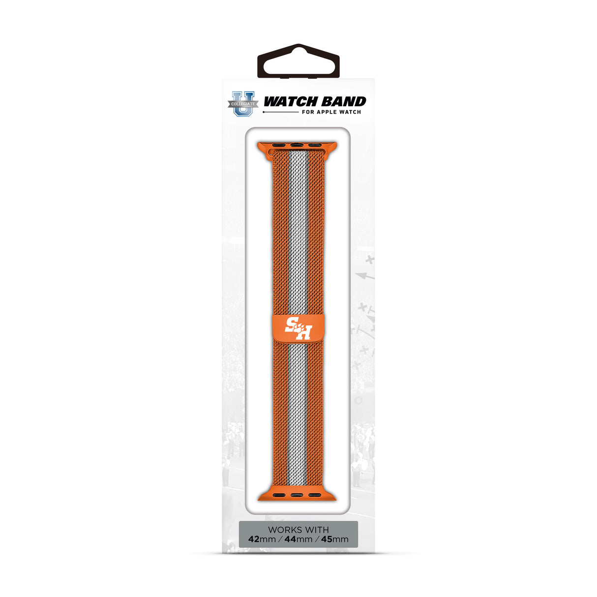 Sam Houston State Bearkats NCAA Striped Metallic Watch Band (42mm)