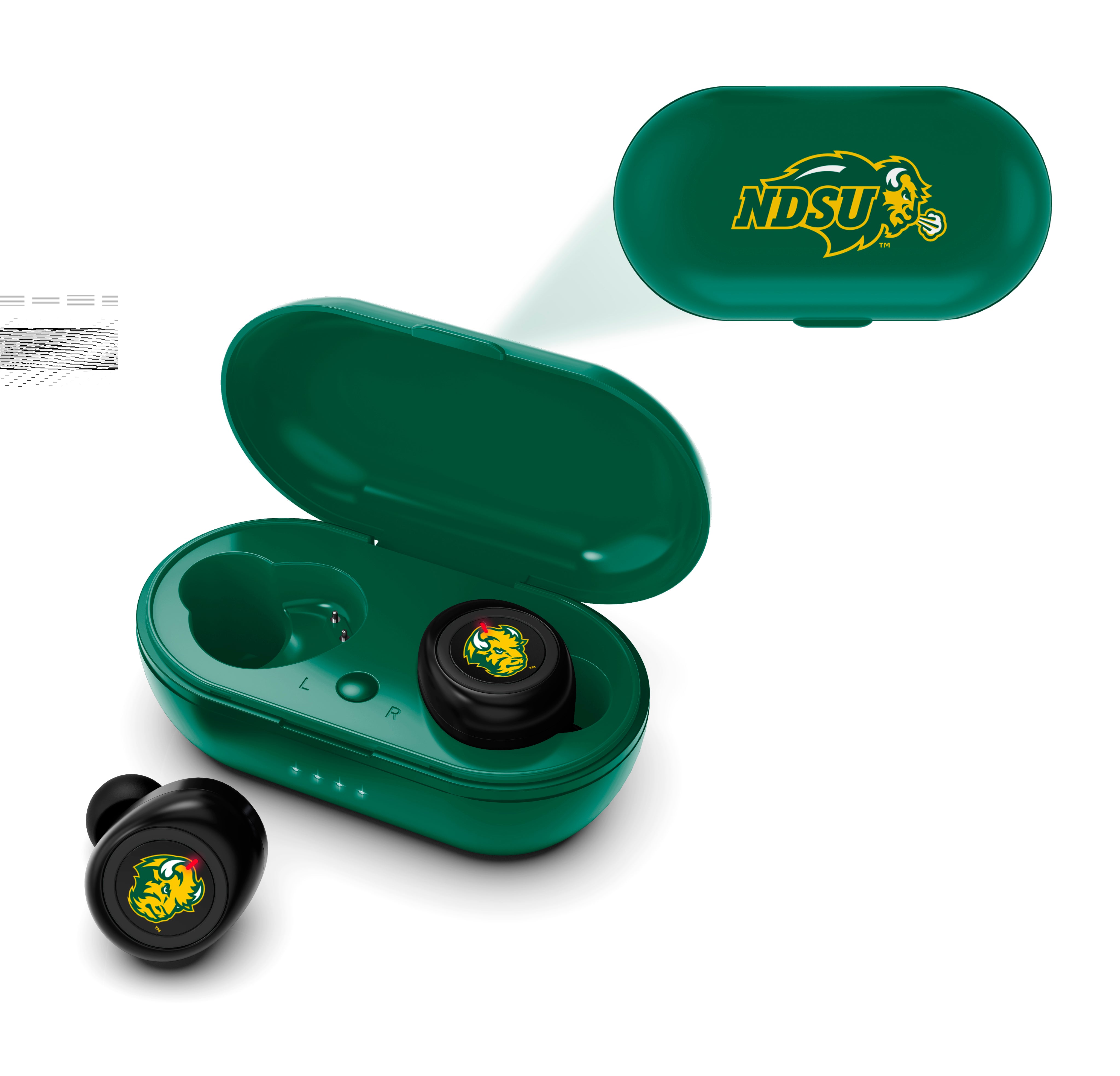 North Dakota State University Collegiate True Wireless Earbuds