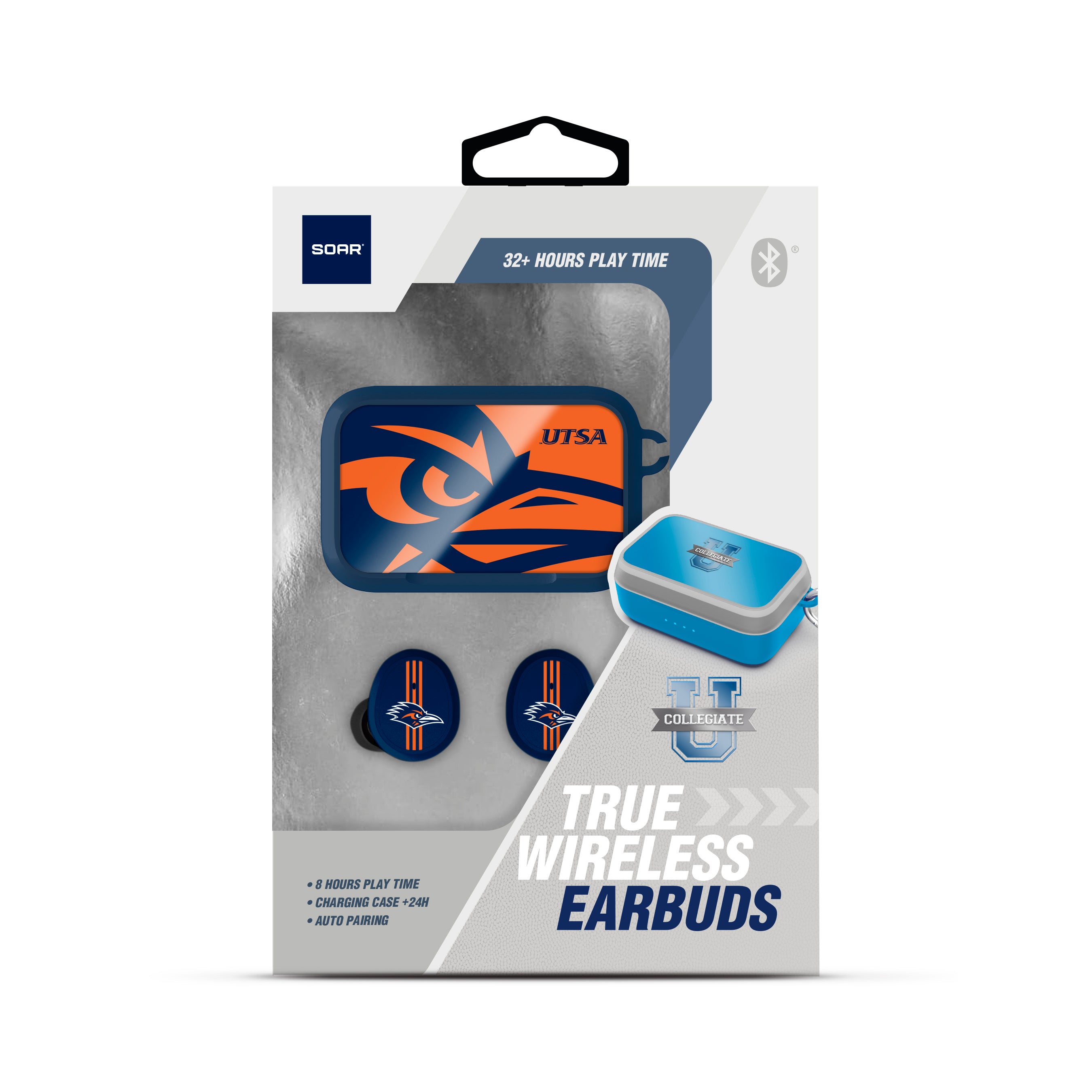 Utsa Roadrunners NCAA Wireless Sports Earbuds