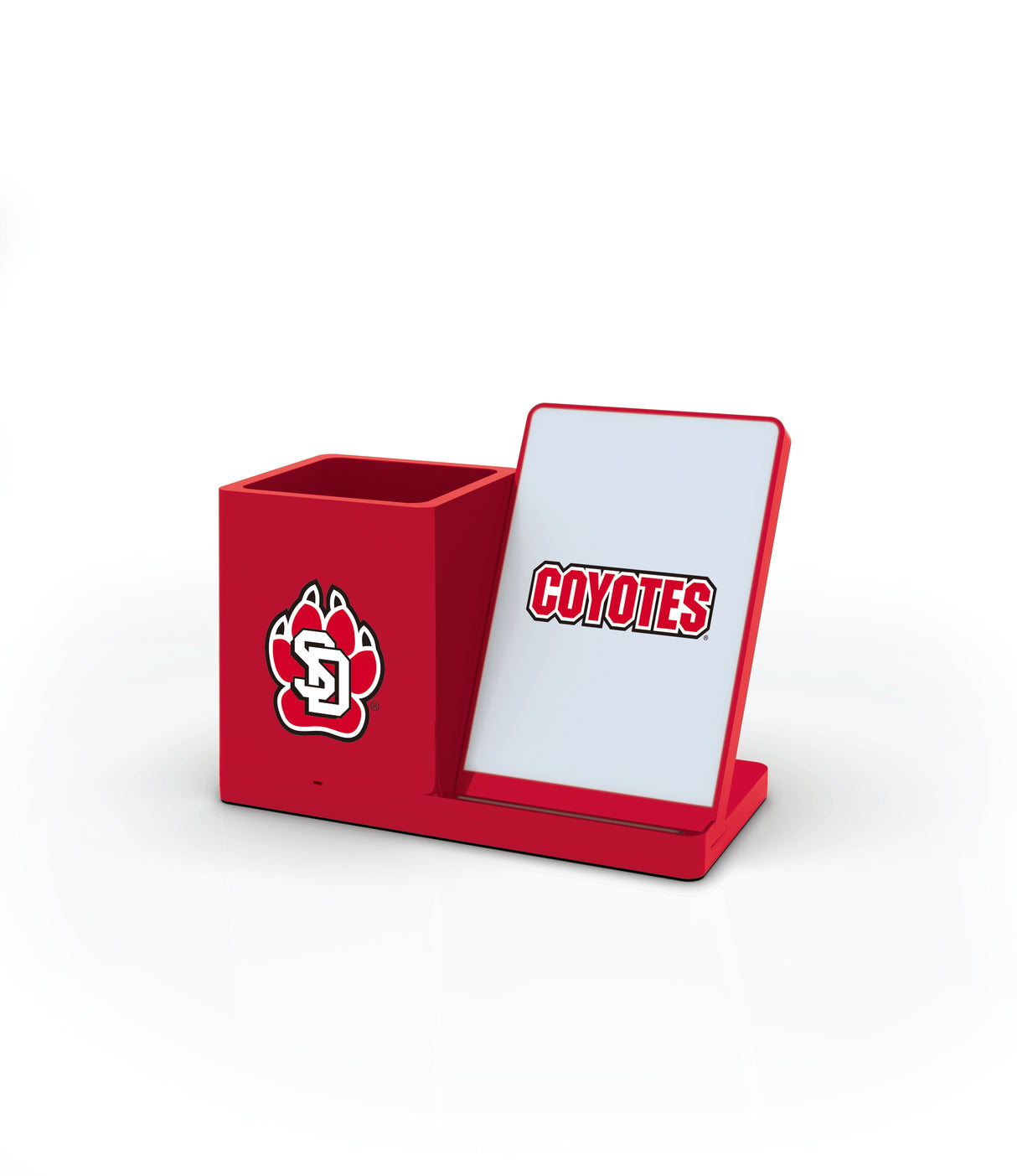 South Dakota, The University of NCAA Cell Phone Wireless Charging Stand and Desktop Organizer