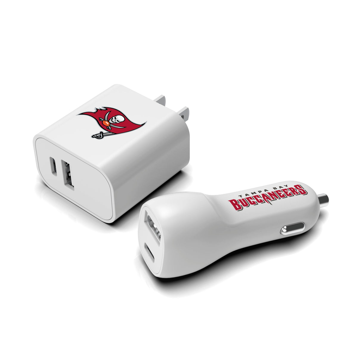 Tampa Bay Buccaneers NFL Two-Port Car and Wall Charger
