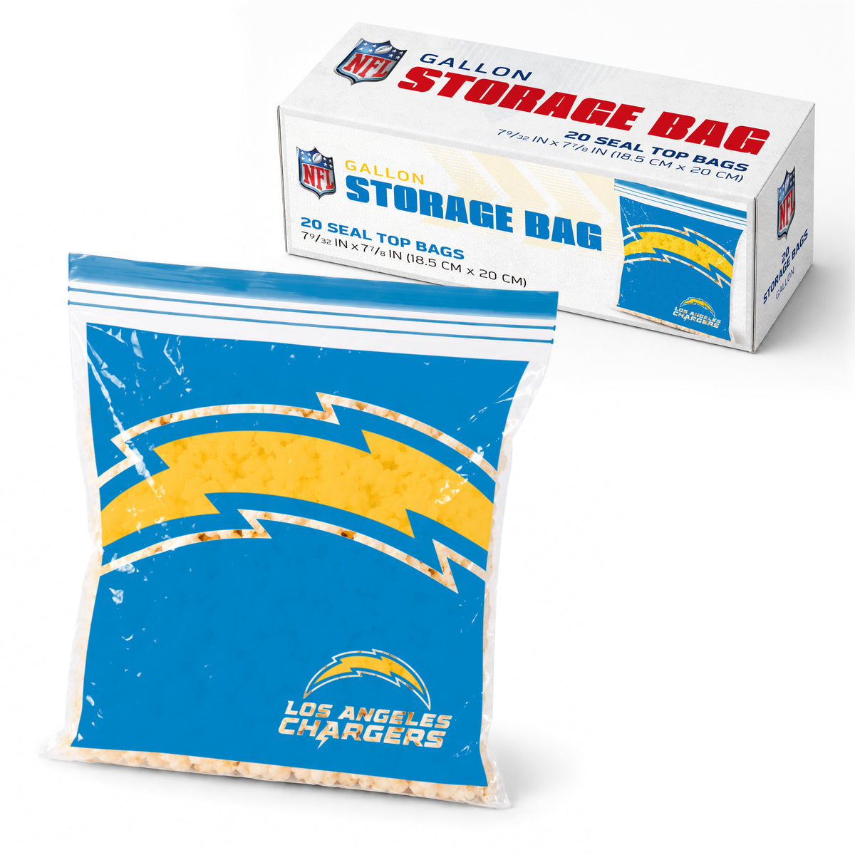SOAR NFL Gallon Food Storage Bag- LA Chargers