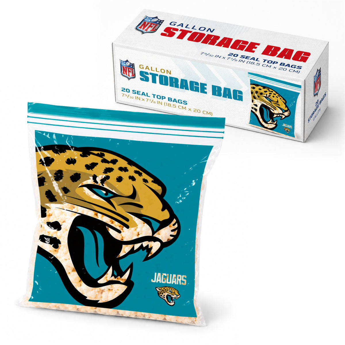 SOAR NFL Gallon Food Storage Bag- Jacksonville Jaguars