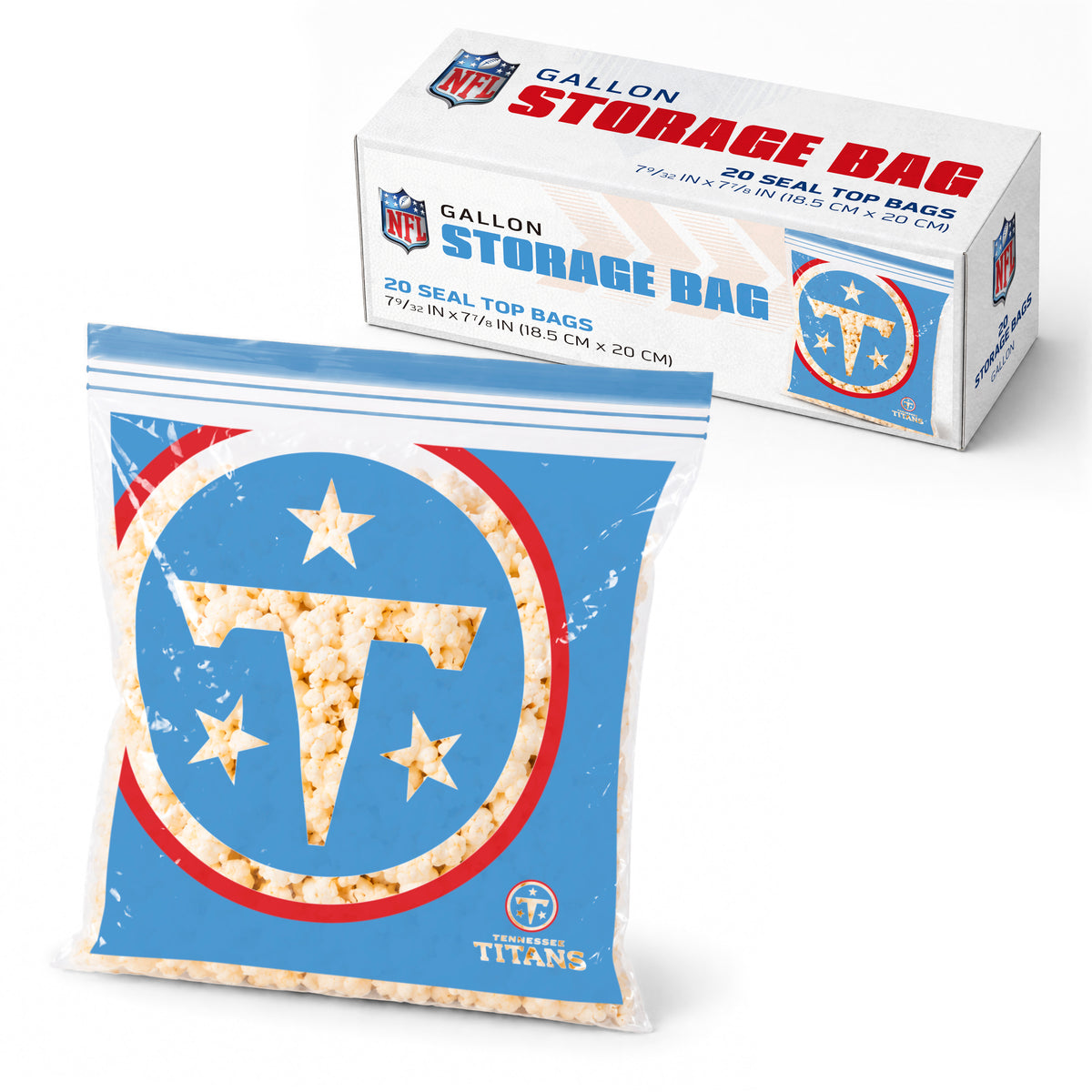 SOAR NFL Gallon Food Storage Bag- Tennessee Titans