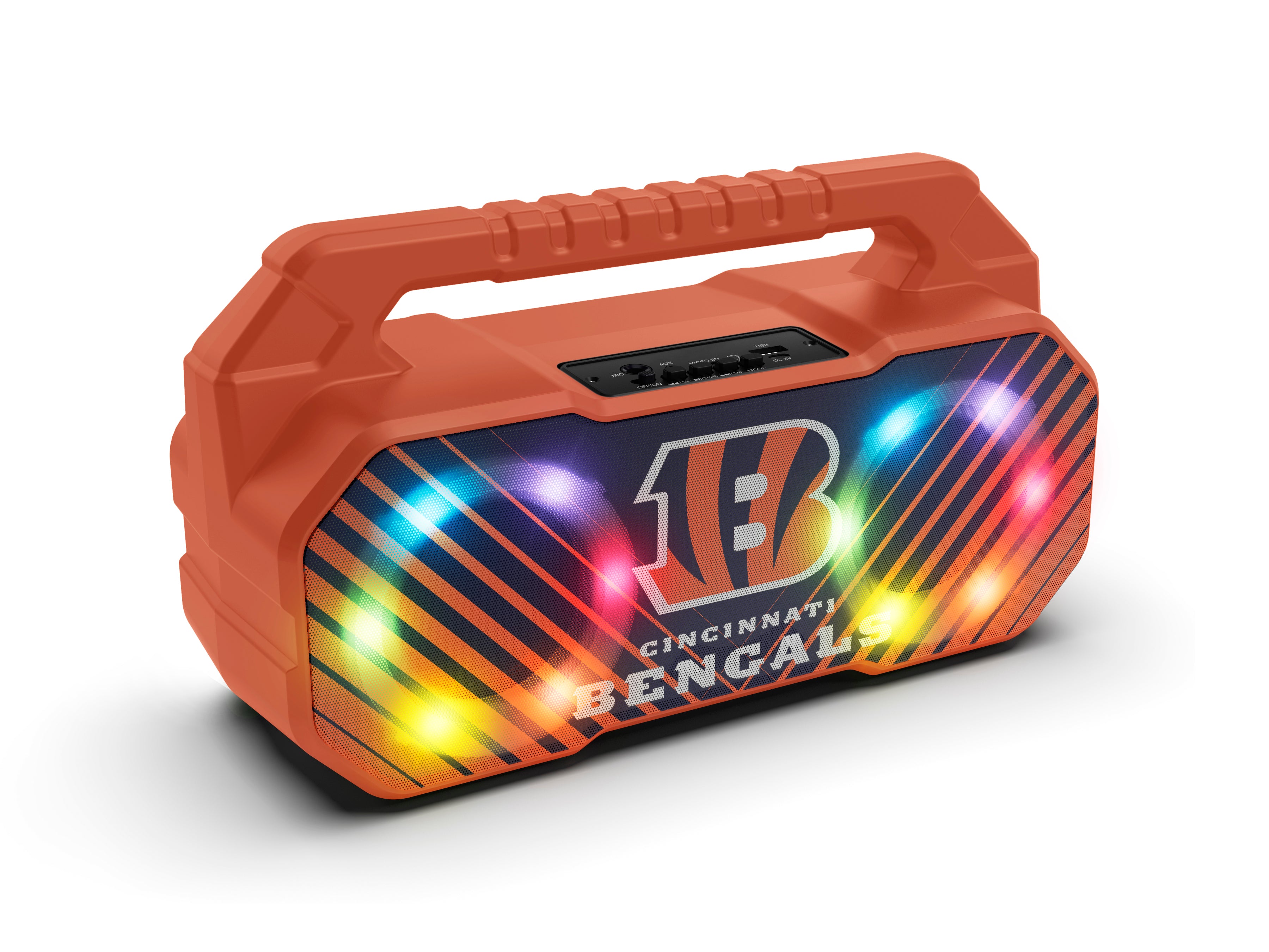 Cincinnati Bengals NFL Shockbox Bluetooth BOOMBOX Speaker with FM Radio