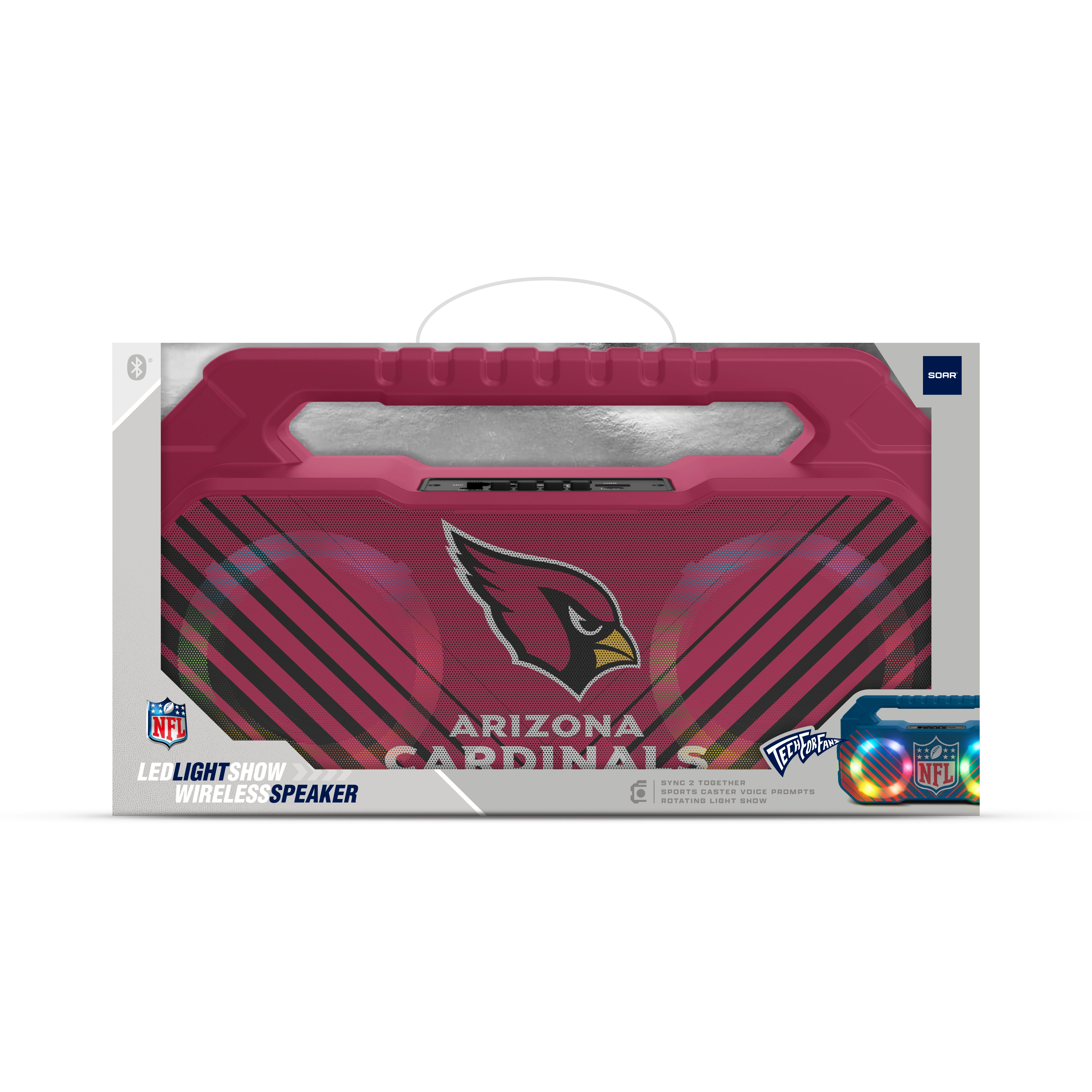 Arizona Cardinals NFL Shockbox Bluetooth BOOMBOX Speaker with FM Radio