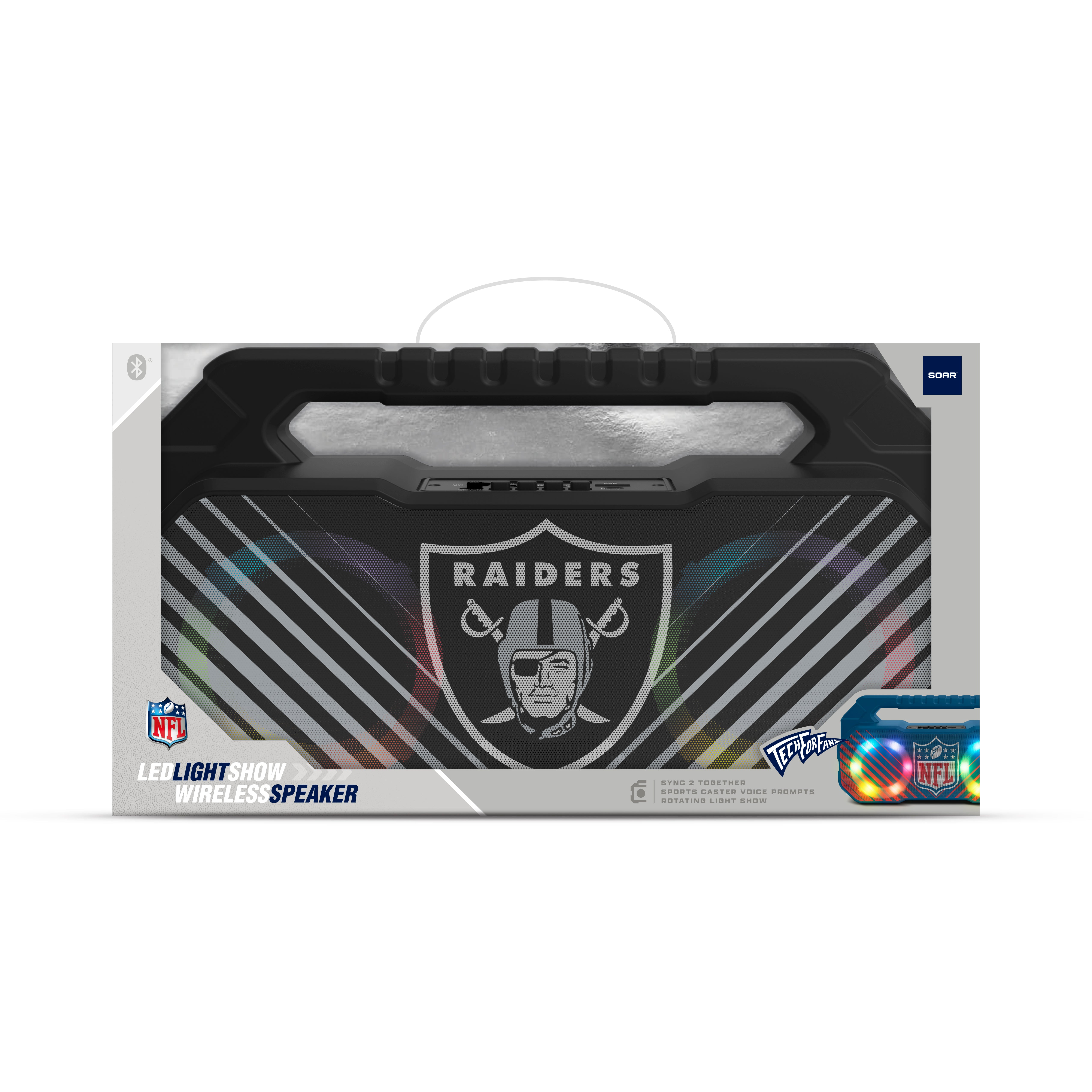 Oakland Raiders NFL Shockbox Bluetooth BOOMBOX Speaker with FM Radio