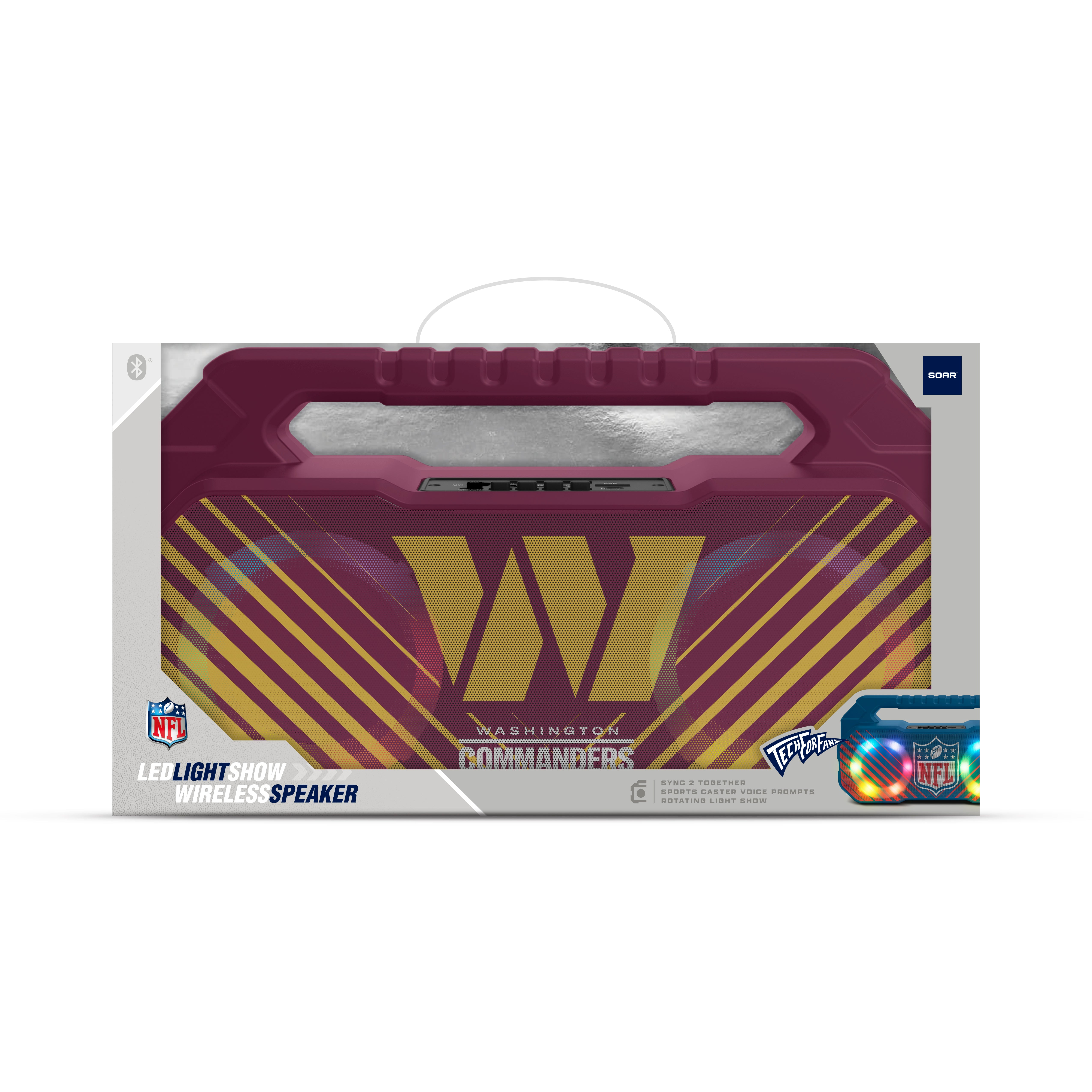 Washington Commanders NFL Shockbox Bluetooth BOOMBOX Speaker with FM Radio