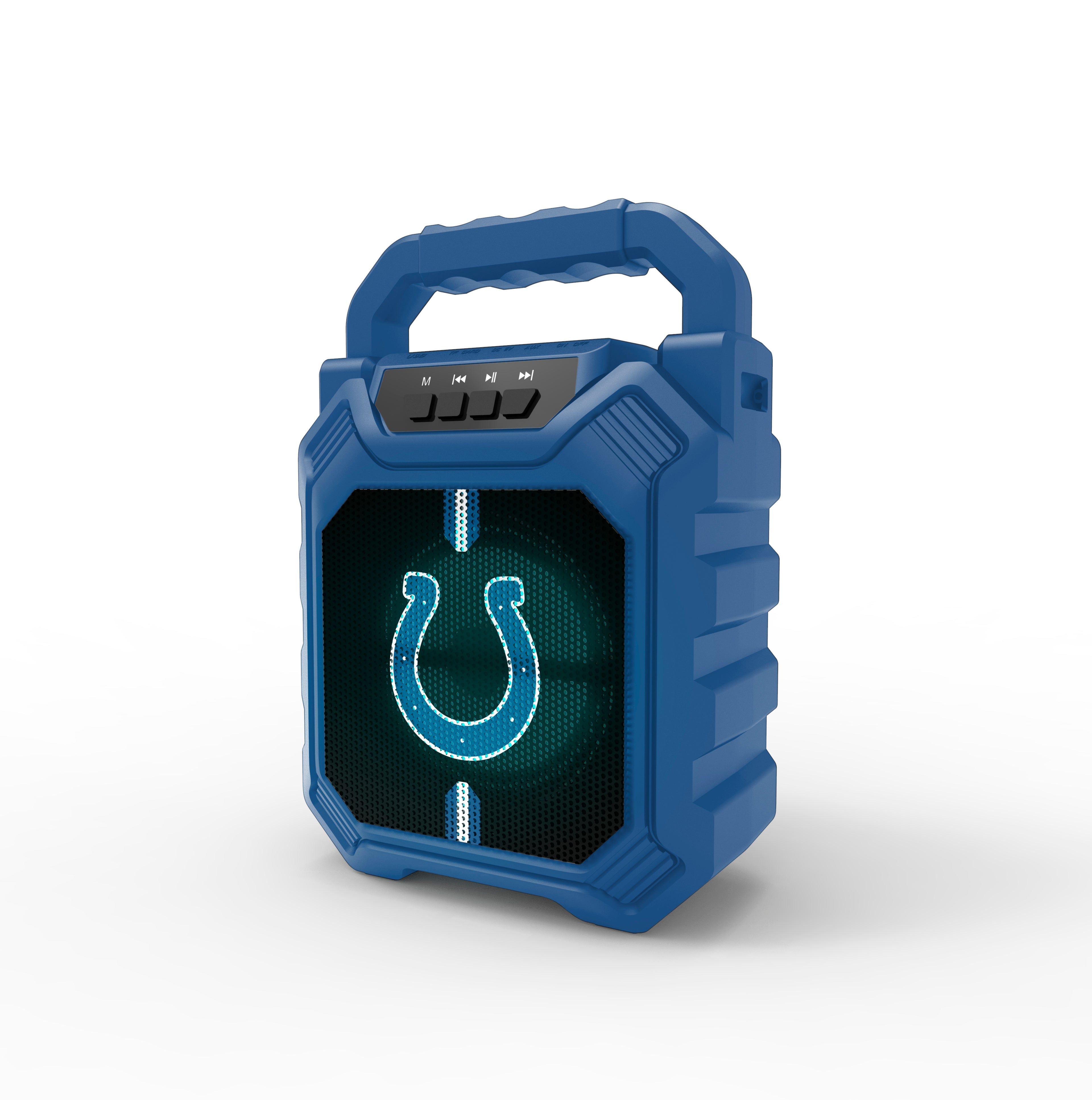 Indianapolis Colts NFL Syncable Bluetooth Wireless Speaker with LED Lights
& FM Radio