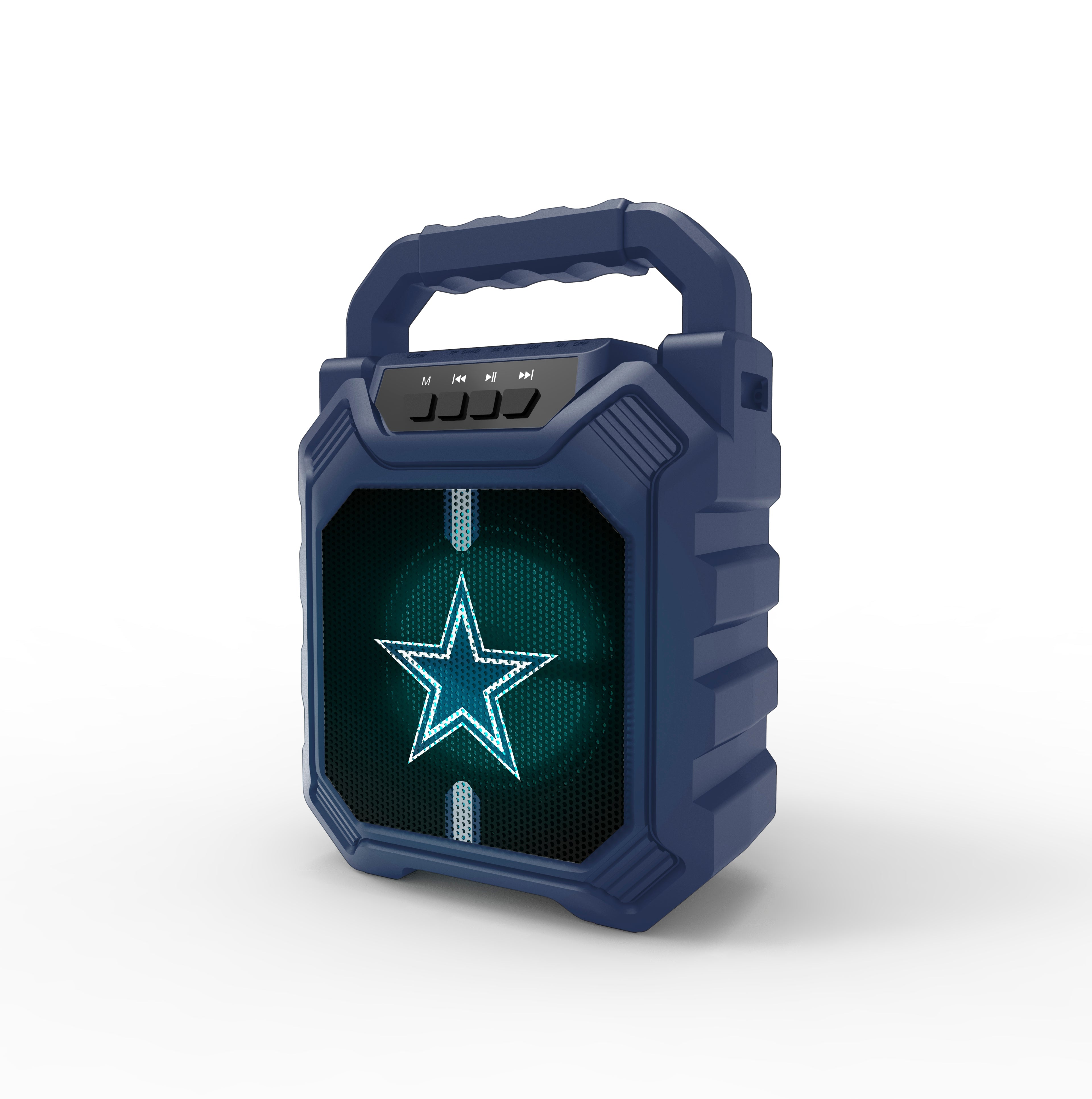 Dallas Cowboys NFL Syncable Bluetooth Wireless Speaker with LED Lights
& FM Radio