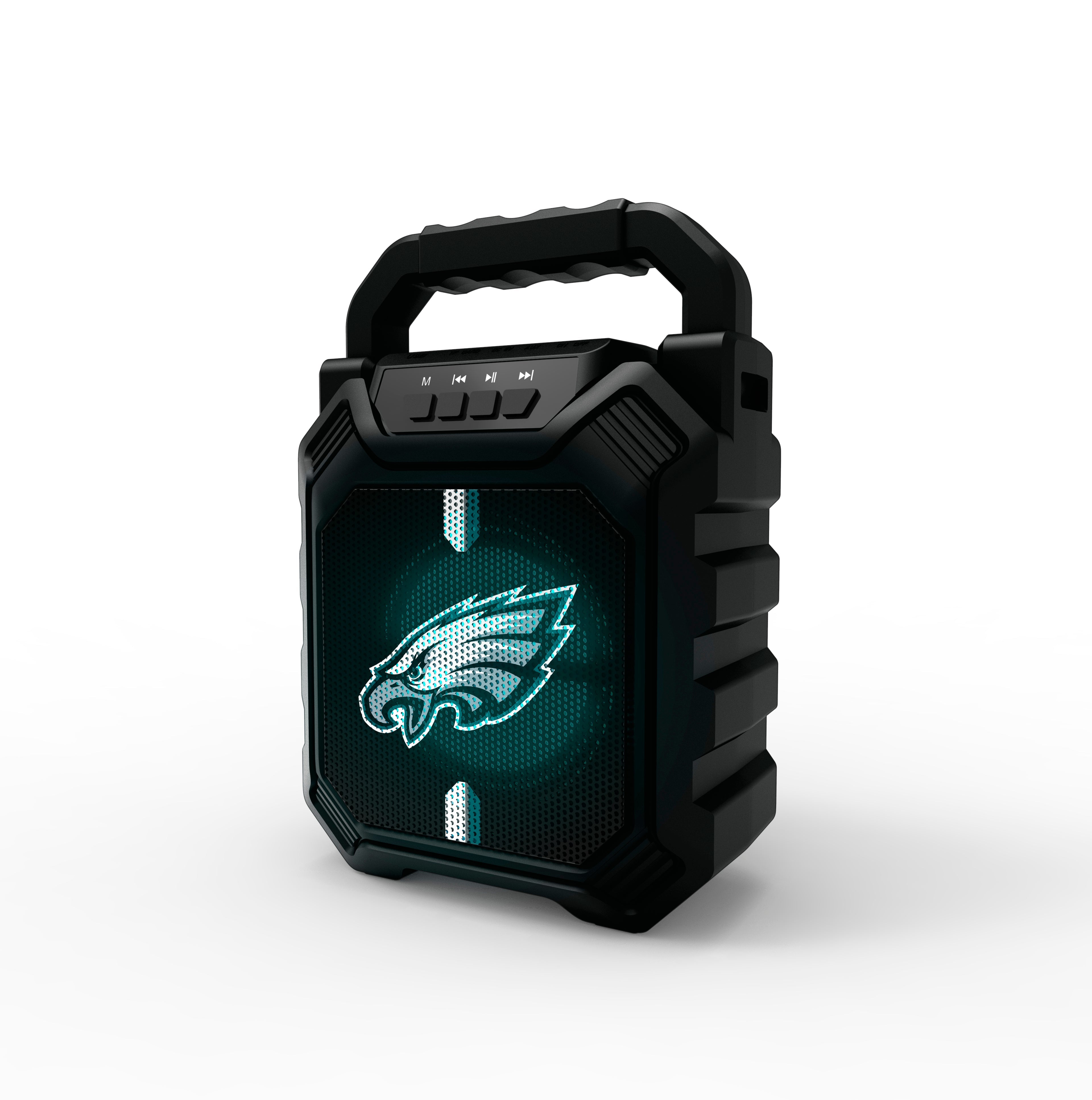 Philadelphia Eagles NFL Syncable Bluetooth Wireless Speaker with LED Lights
& FM Radio
