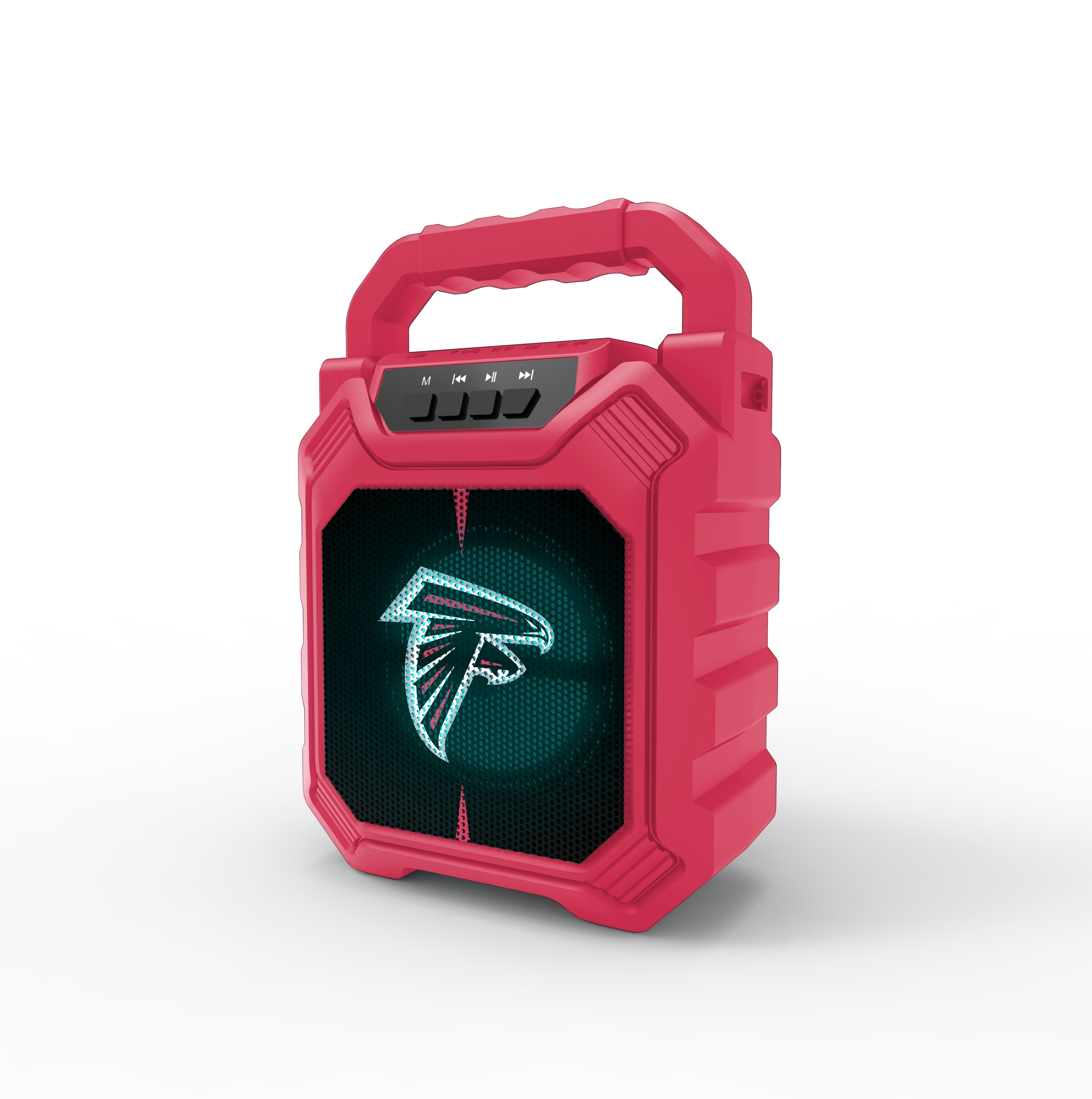 Atlanta Falcons NFL Syncable Bluetooth Wireless Speaker with LED Lights
& FM Radio