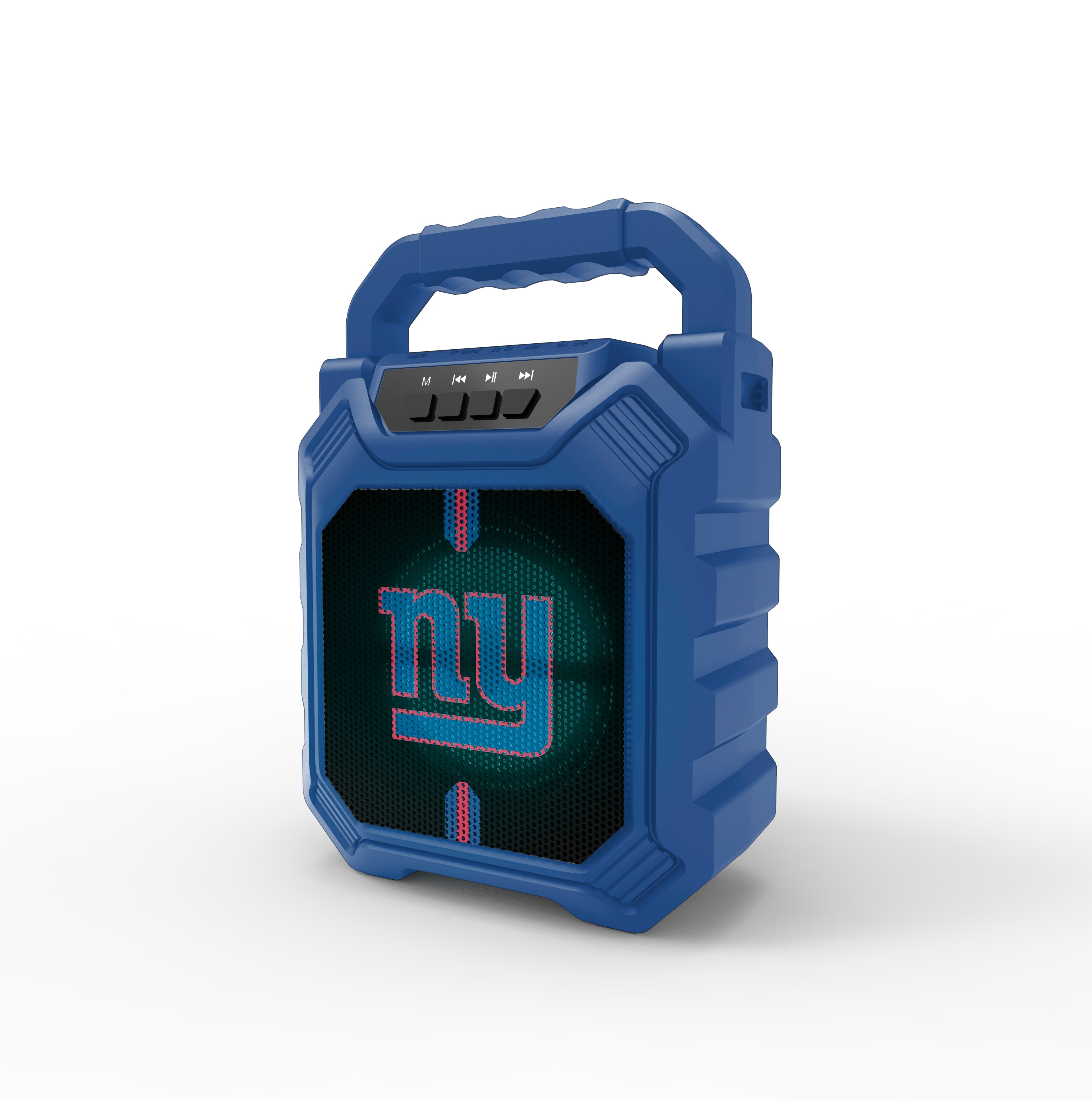 New York Giants NFL Syncable Bluetooth Wireless Speaker with LED Lights
& FM Radio