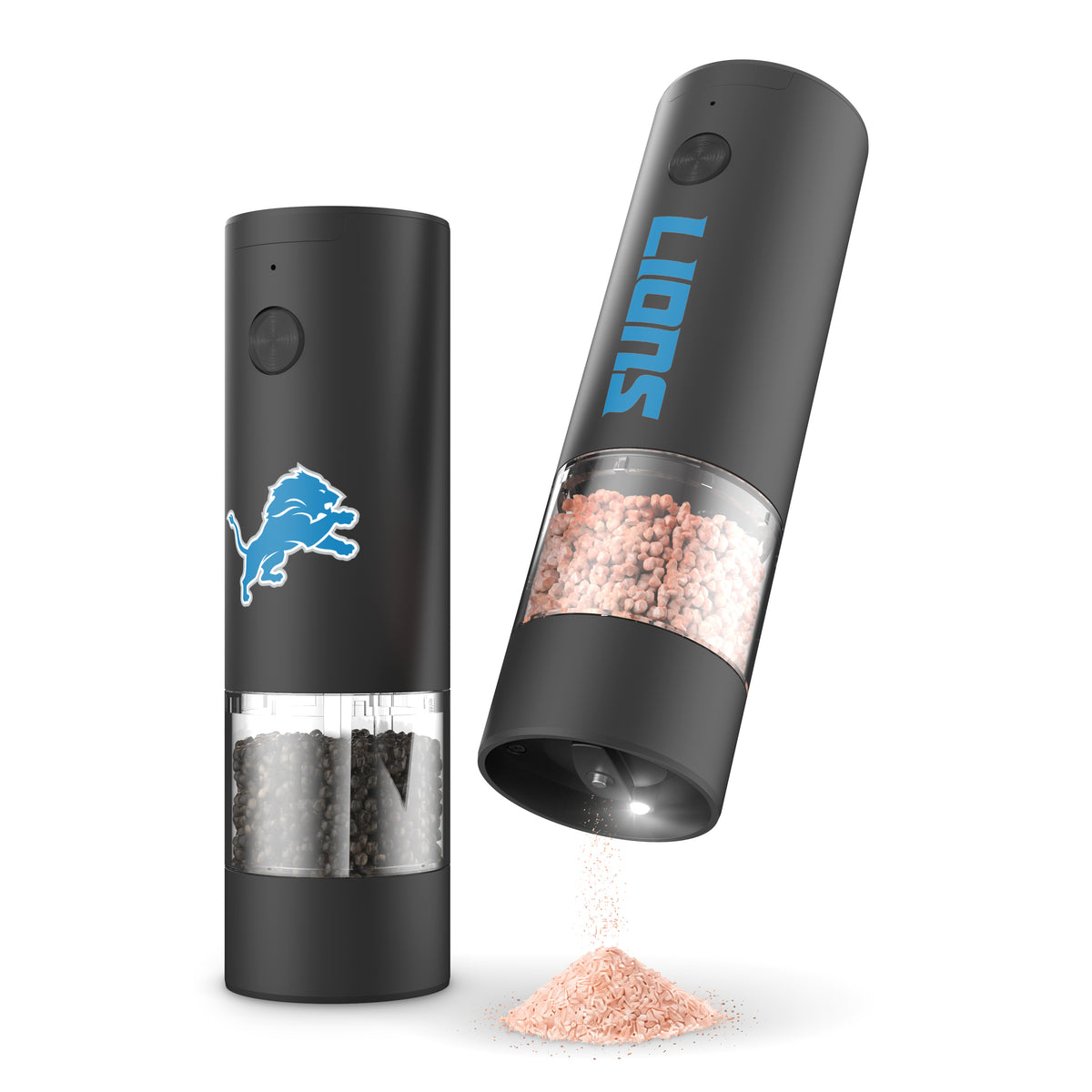 SOAR NFL Electric Salt and Pepper Grinder Set- Detroit Lions