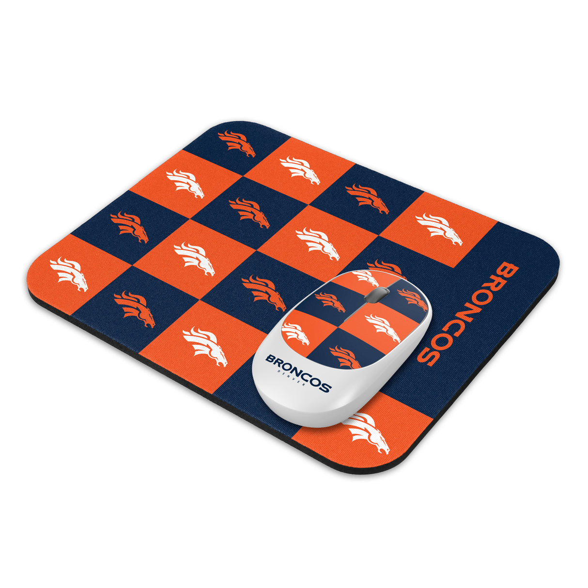 SOAR NFL Wireless Mouse and Mouse Pad- New Checkered Design