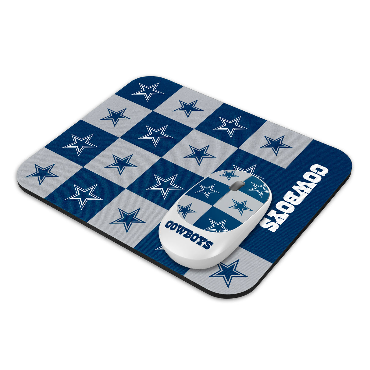 SOAR NFL Wireless Mouse and Mouse Pad- New Checkered Design