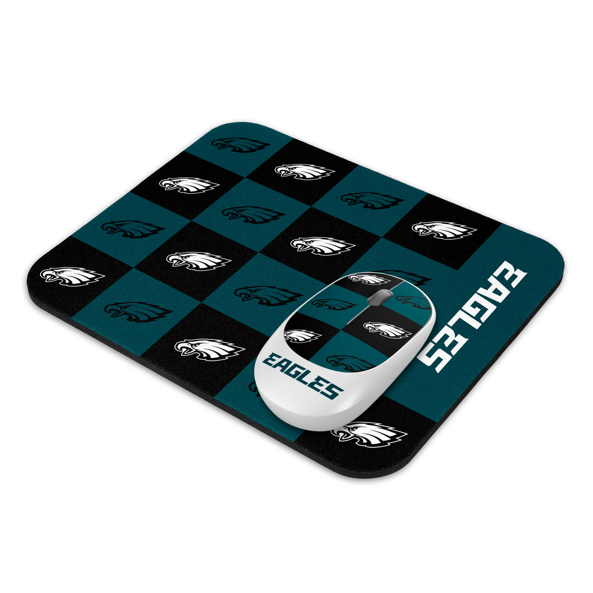 SOAR NFL Wireless Mouse and Mouse Pad- New Checkered Design