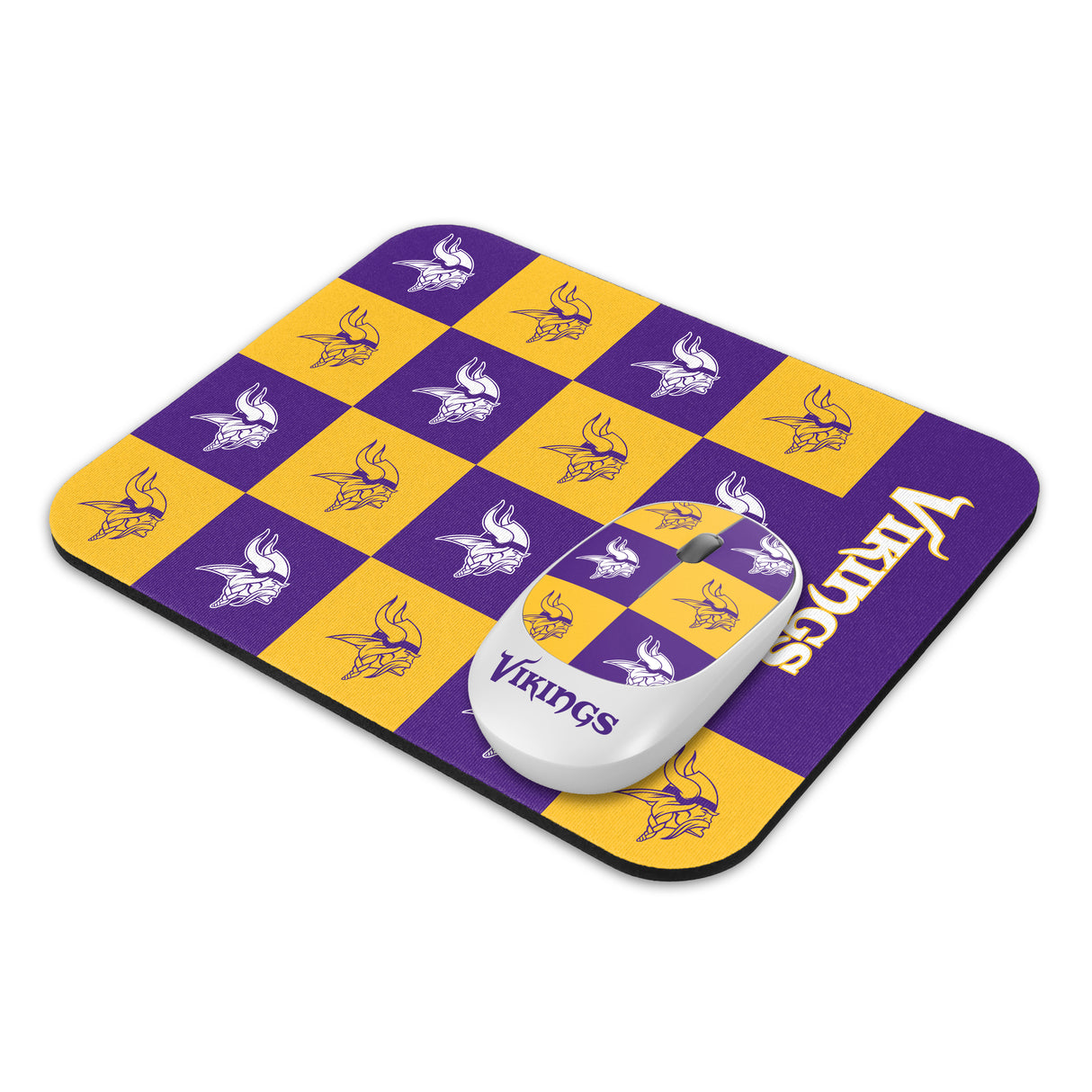 SOAR NFL Wireless Mouse and Mouse Pad- New Checkered Design