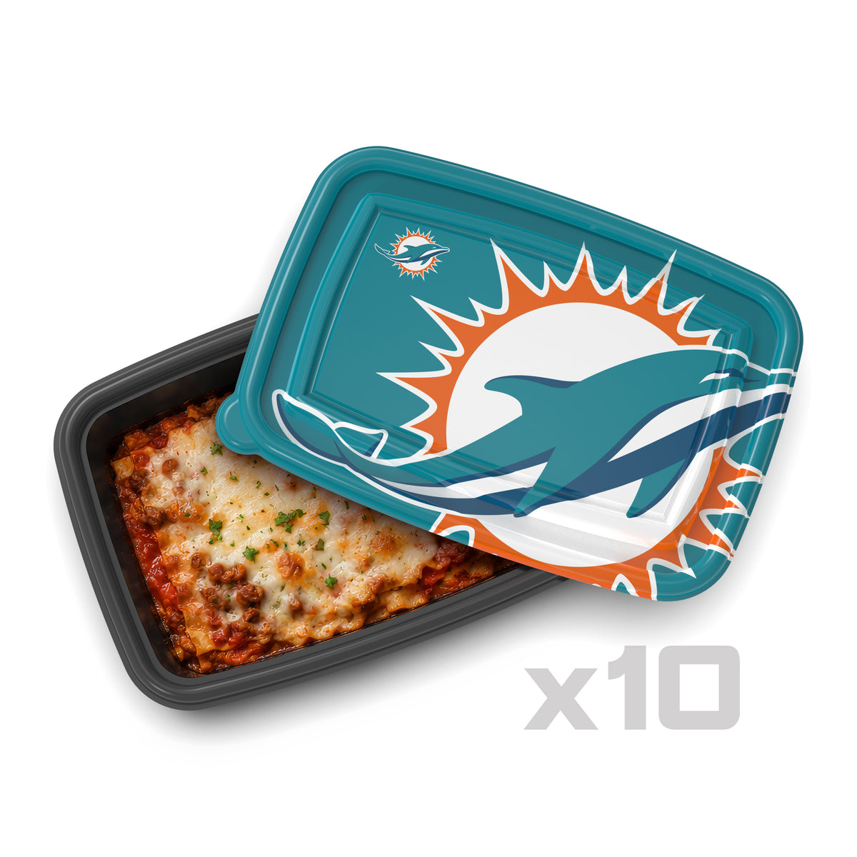 SOAR NFL Meal Prep Container- 20 piece- Miami Dolphins