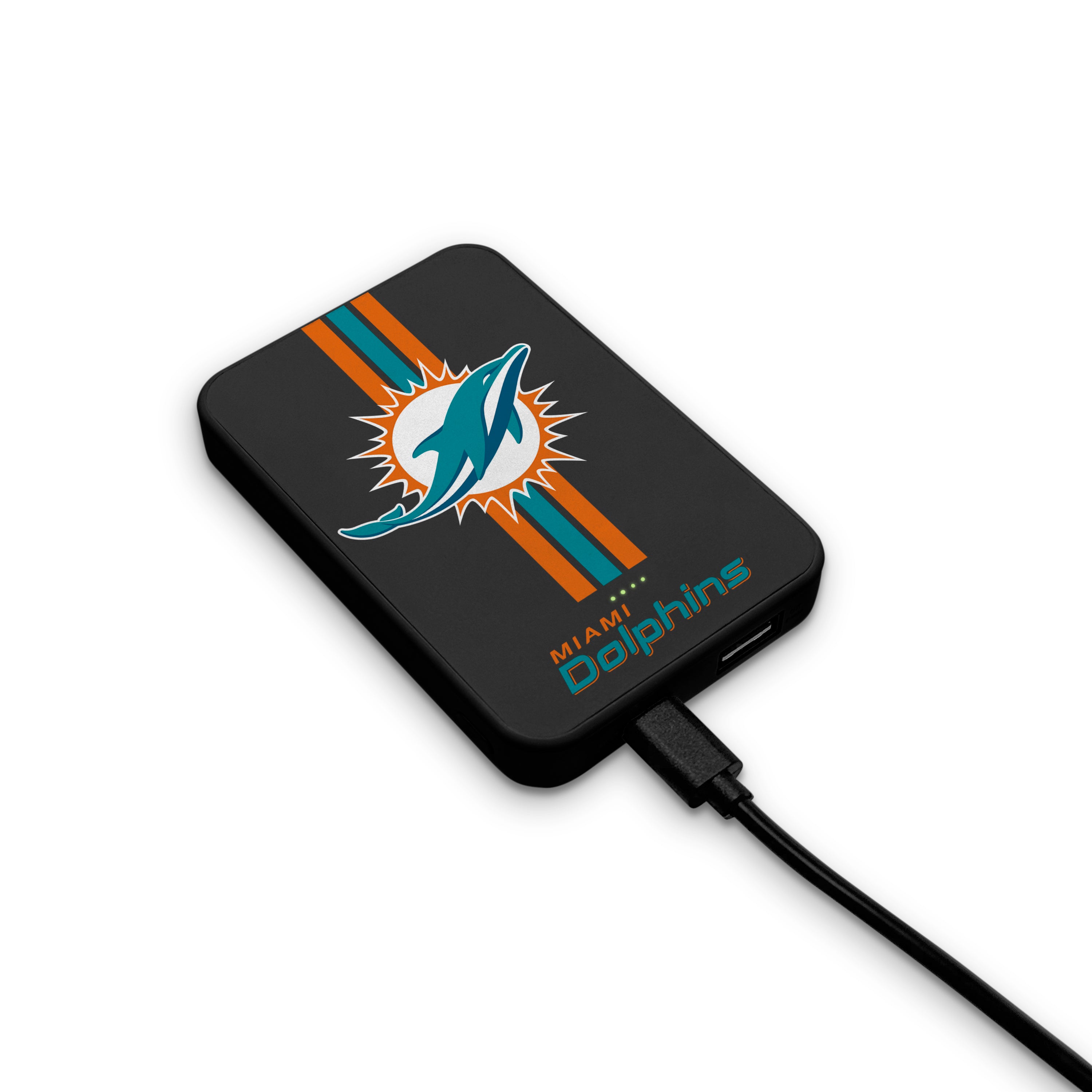 Miami Dolphins NFL Wireless Charging Magnetic Power Bank 2-Pack