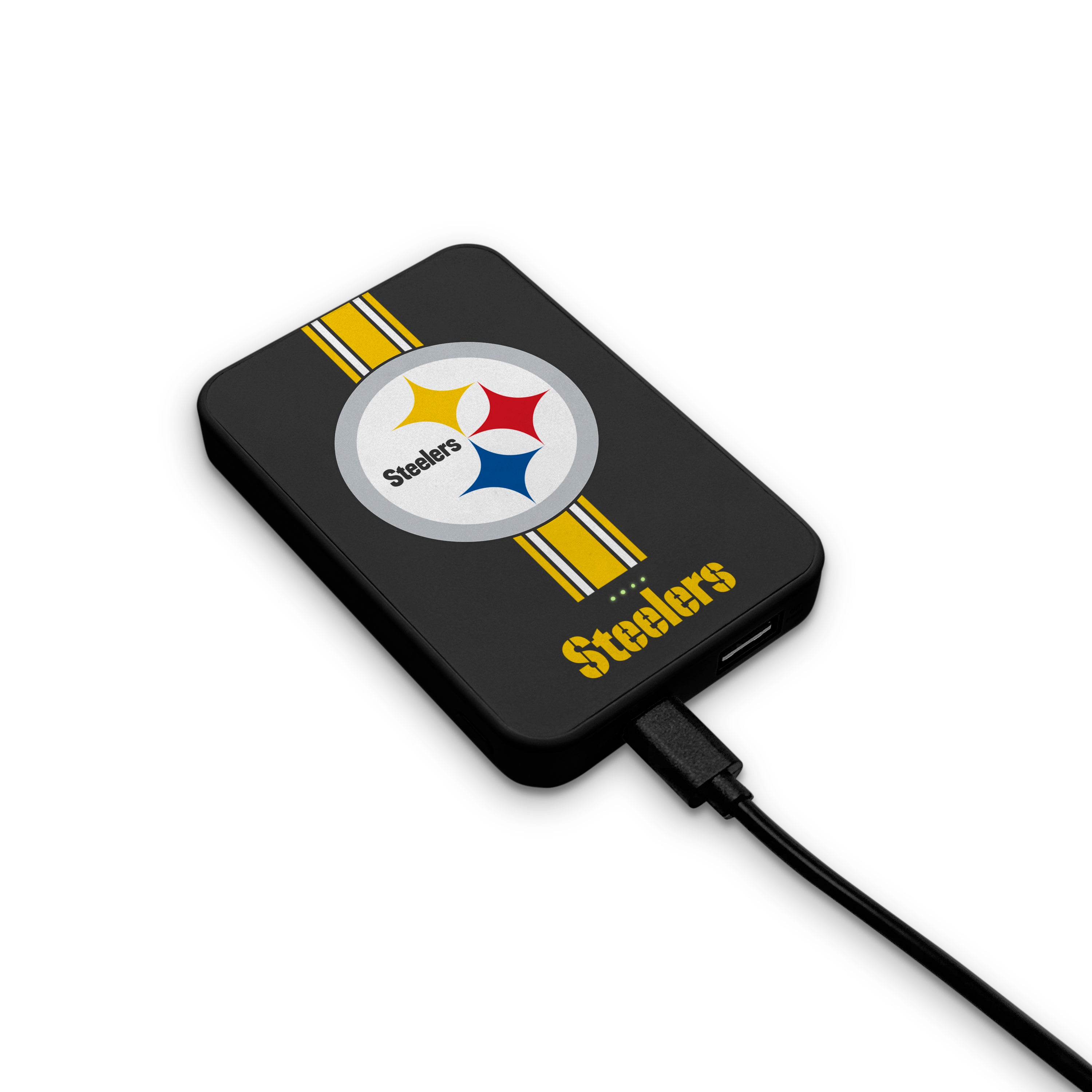 Pittsburgh Steelers NFL Wireless Charging Magnetic Power Bank 2-Pack