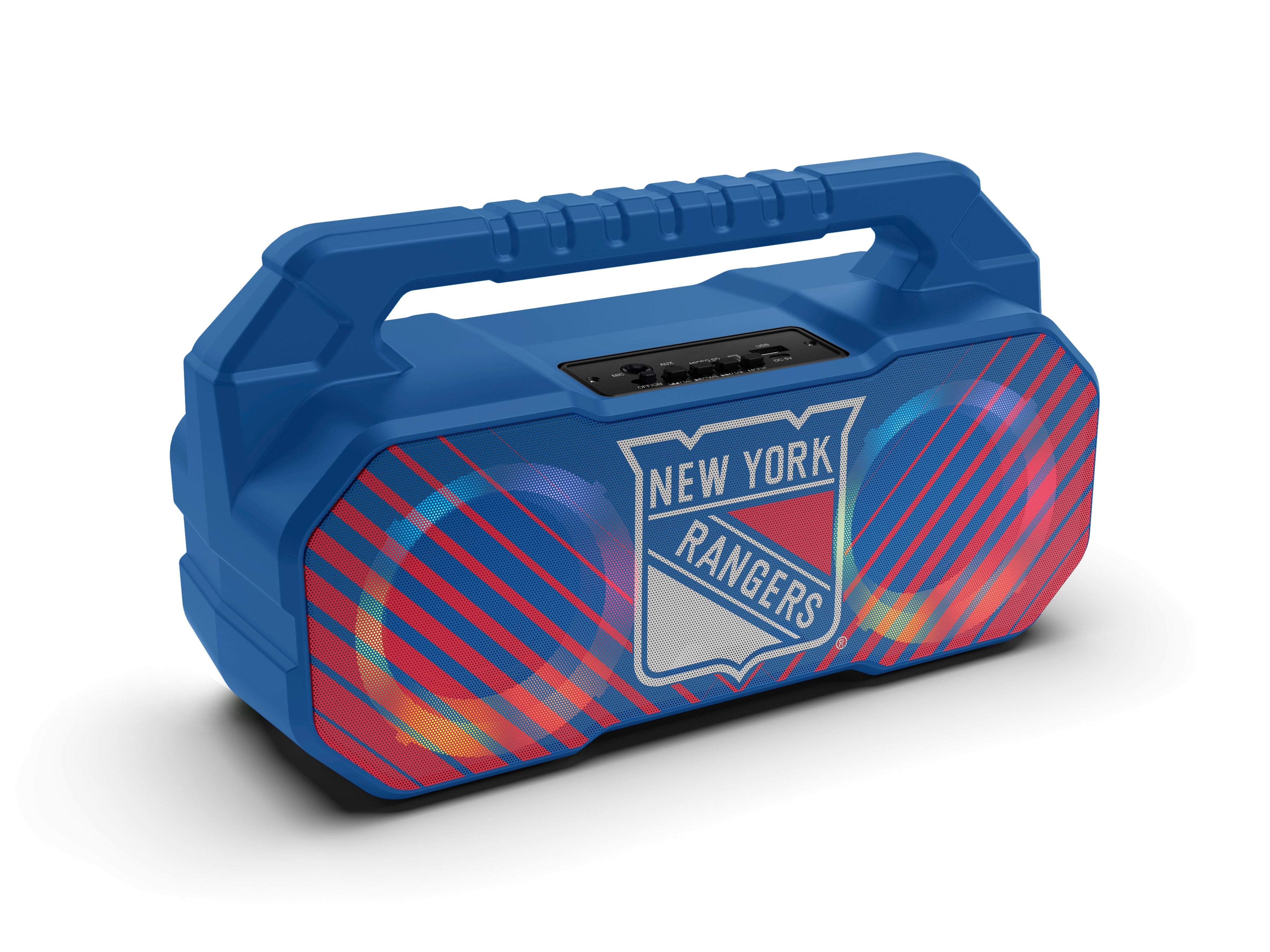 New York Rangers NHL Shockbox Bluetooth BOOMBOX Speaker with FM Radio