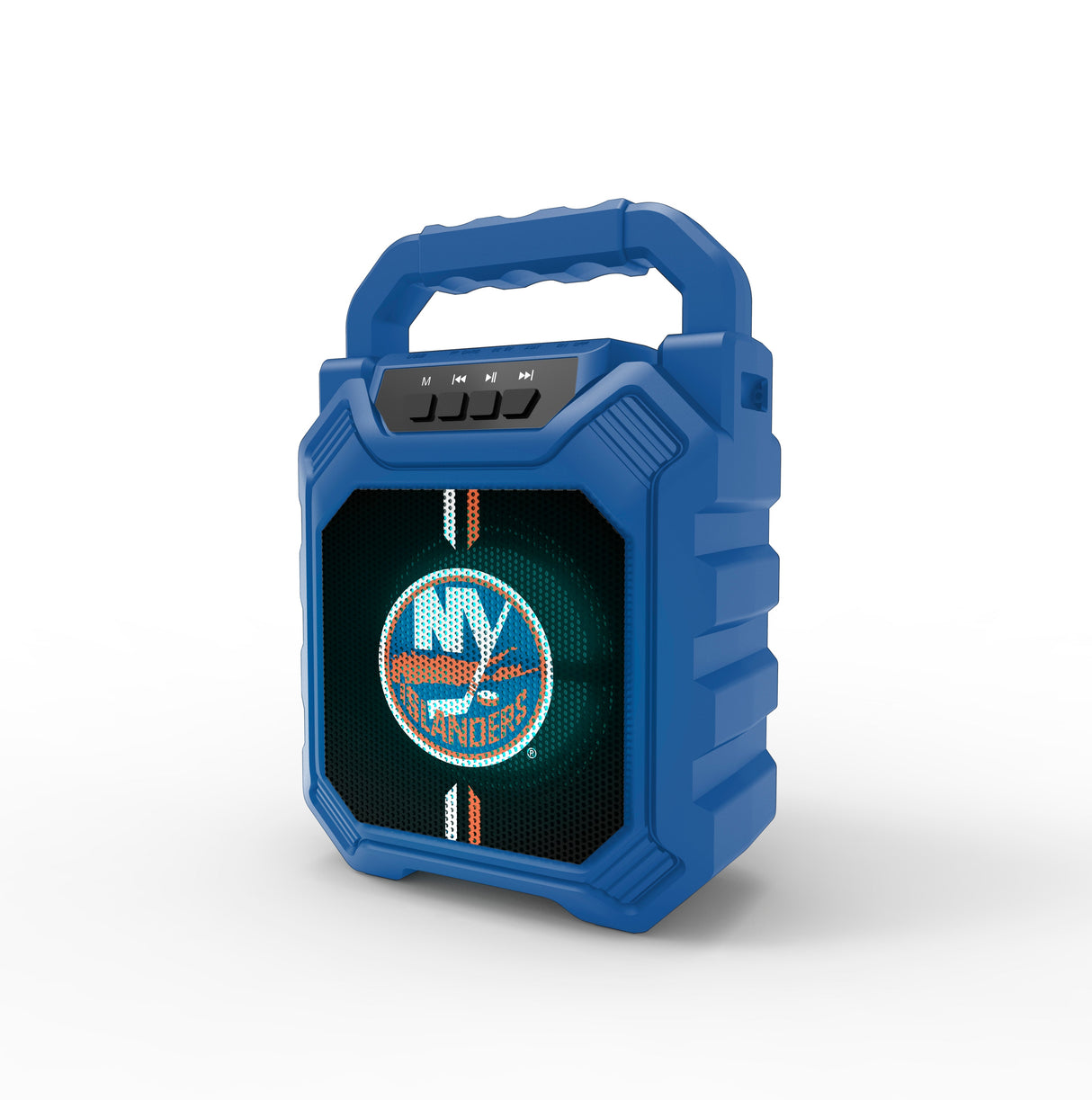 New York Islanders NHL Syncable Bluetooth Wireless Speaker with LED Lights
& FM Radio