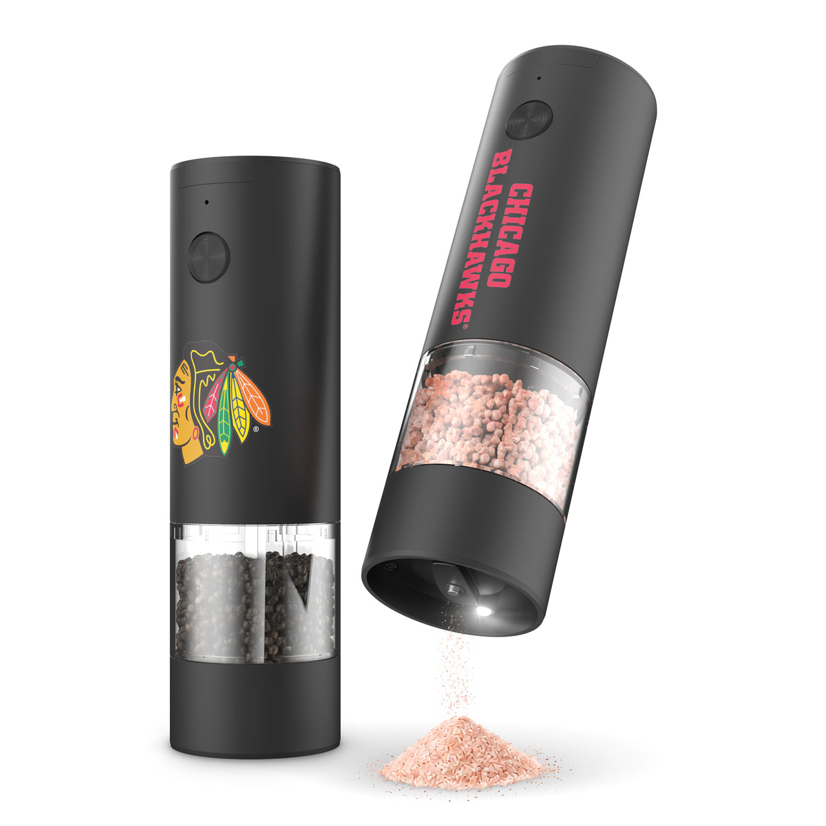 SOAR NHL Electric Salt and Pepper Grinder Set- Chicago Blackhawks