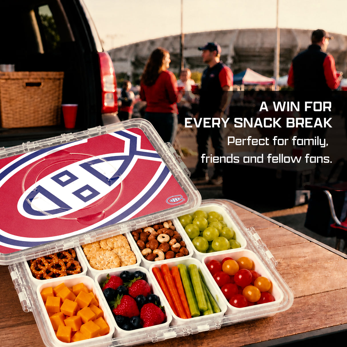 SOAR NHL Snackle Box- 8 Compartments- Calgary Flames