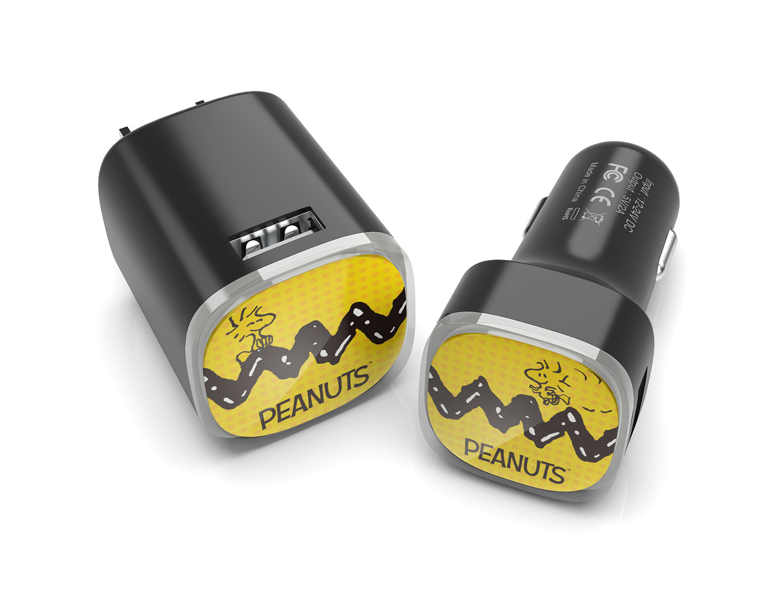 Peanuts Basic Charlie Brown Wall and Car Charger Combo