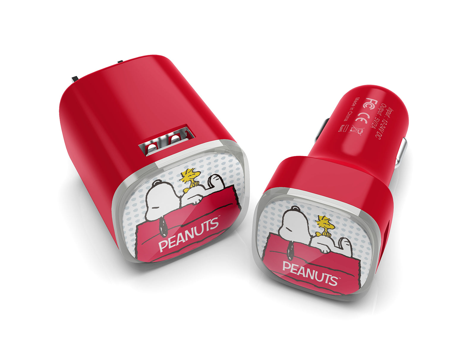 Peanuts Basic Snoopy Wall and Car Charger Combo