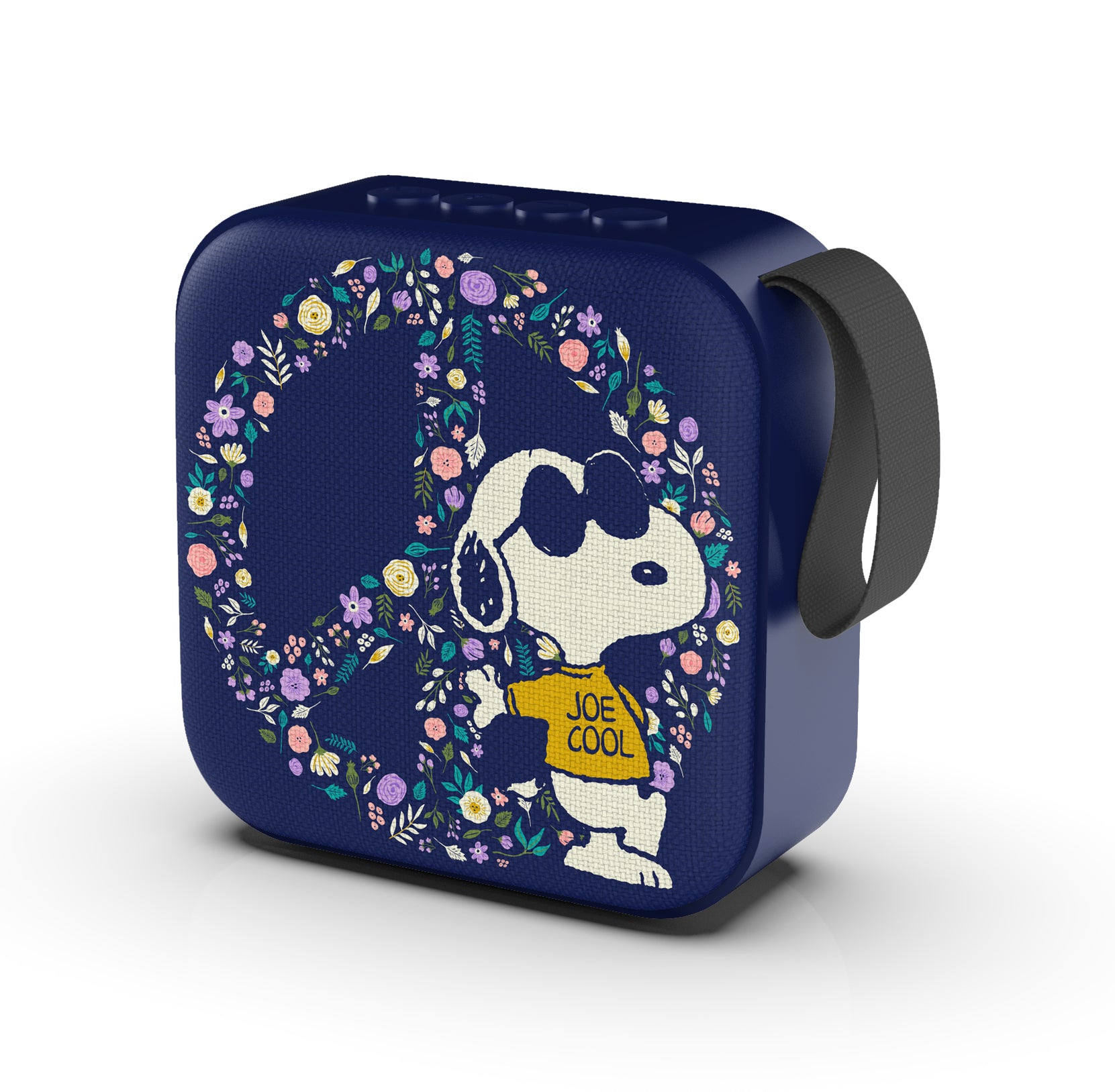 Peanuts In Bloom Violet Floral Mini Bluetooth Speaker