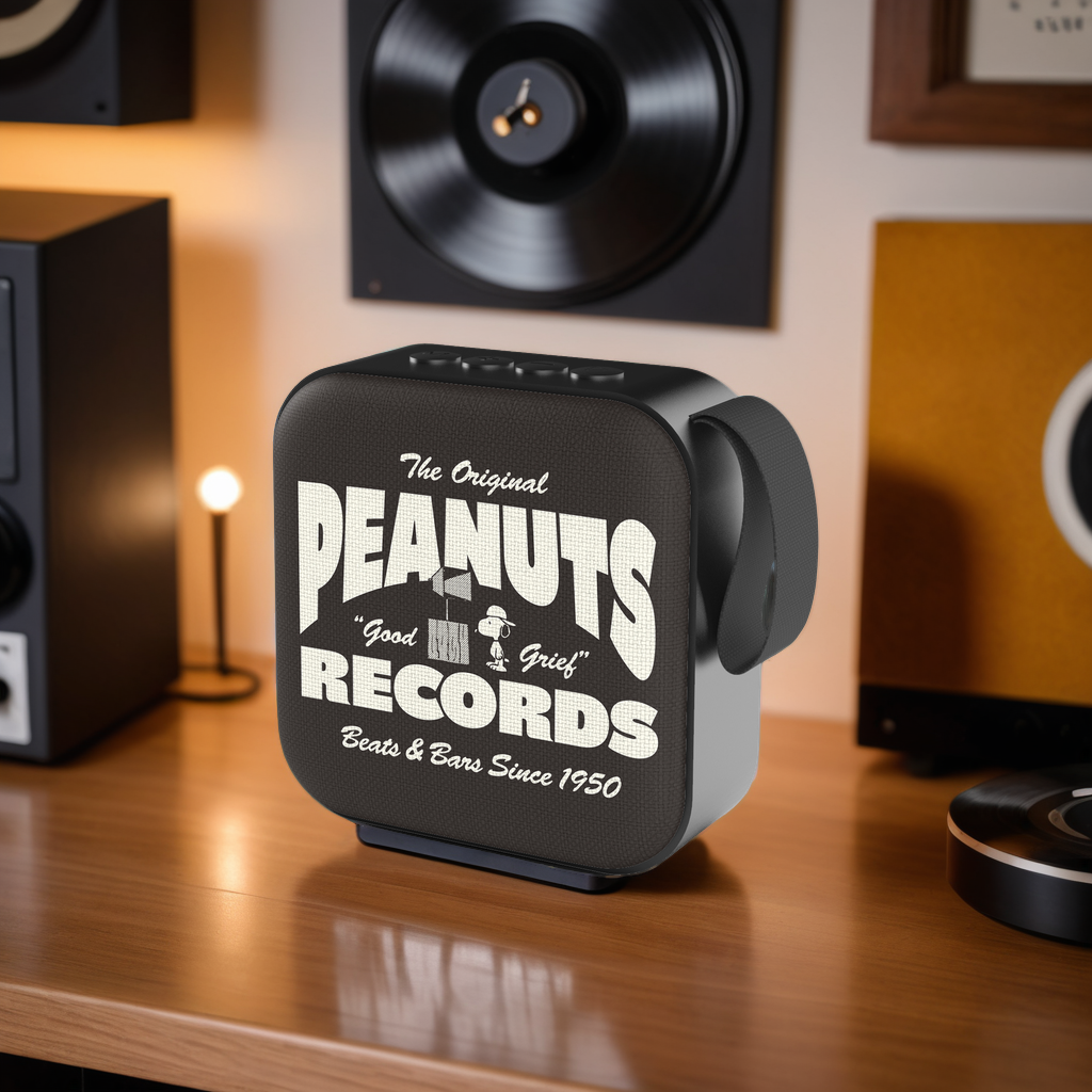 Peanuts Black Records Mini Bluetooth Speaker