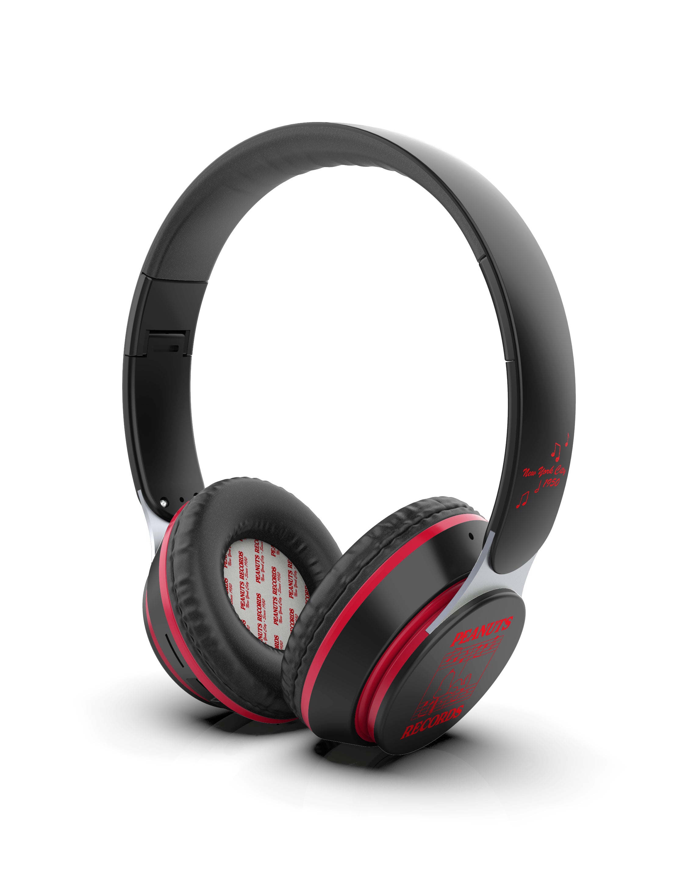 Peanuts Black Records Wireless Bluetooth Headphones