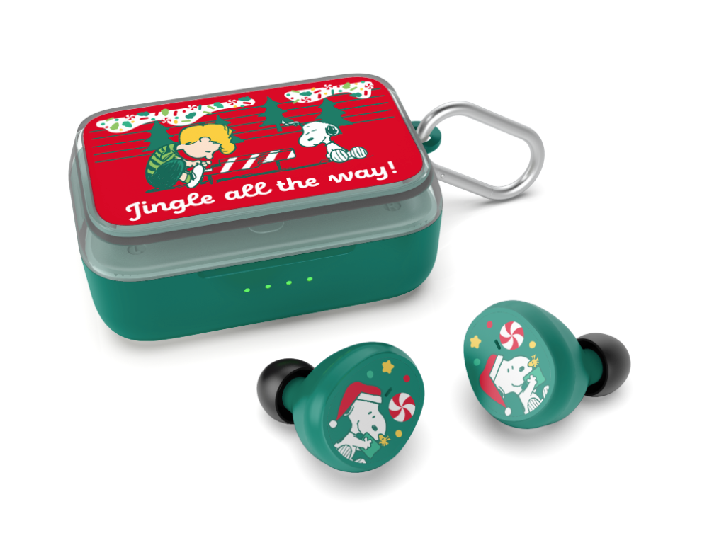 Peanuts Green Christmas Snoopy True Wireless Bluetooth Earbuds