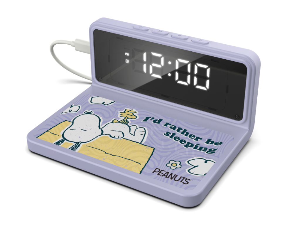 Peanuts Groovy Alarm Clock and Wireless Charger