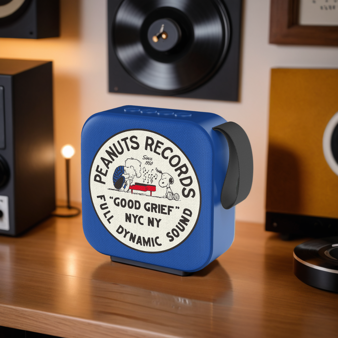 Peanuts Blue Records Mini Bluetooth Speaker