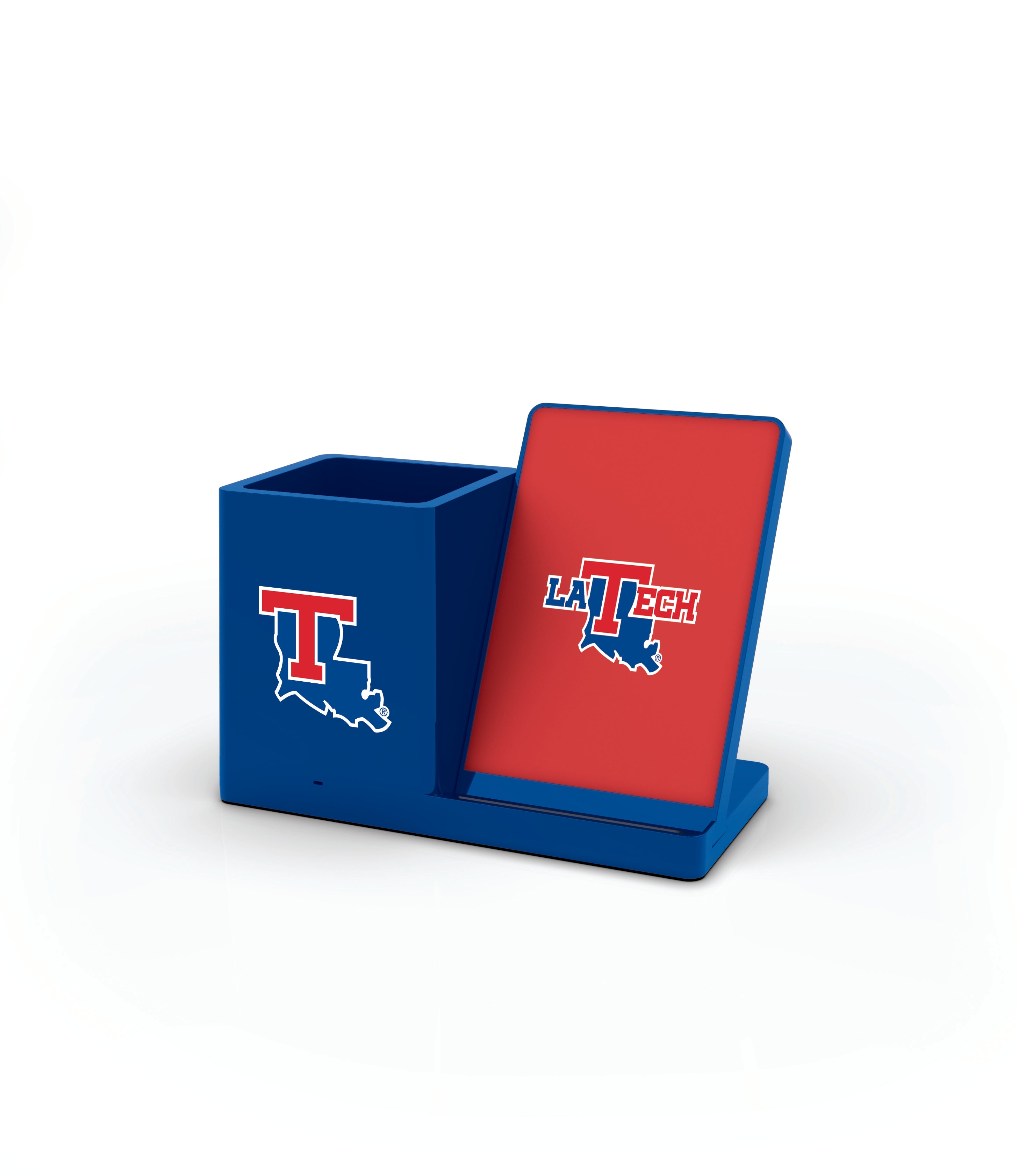 Louisiana Tech Bulldogs NCAA Cell Phone Wireless Charging Stand and Desktop Organizer