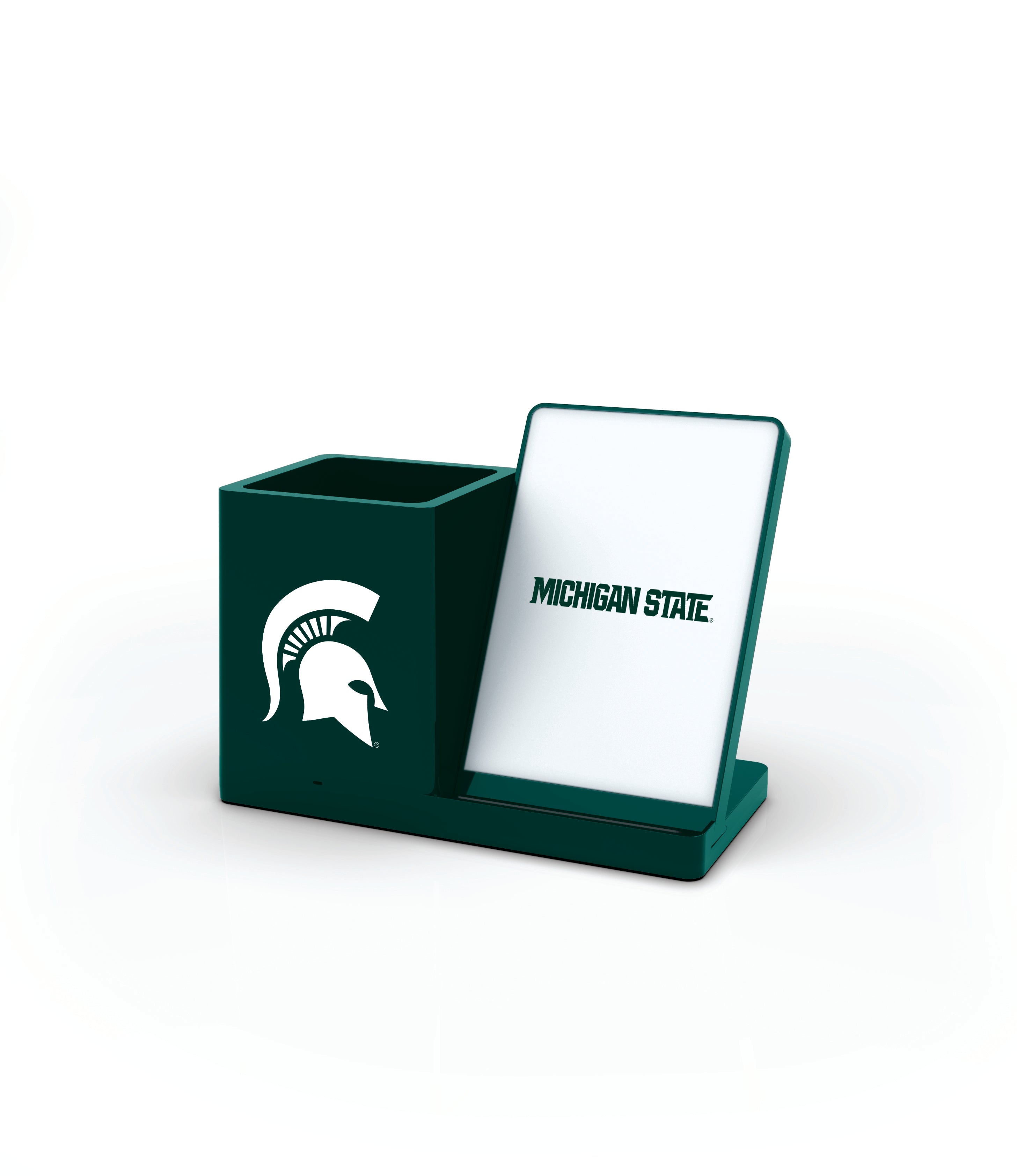 Michigan State Spartans NCAA Cell Phone Wireless Charging Stand and Desktop Organizer