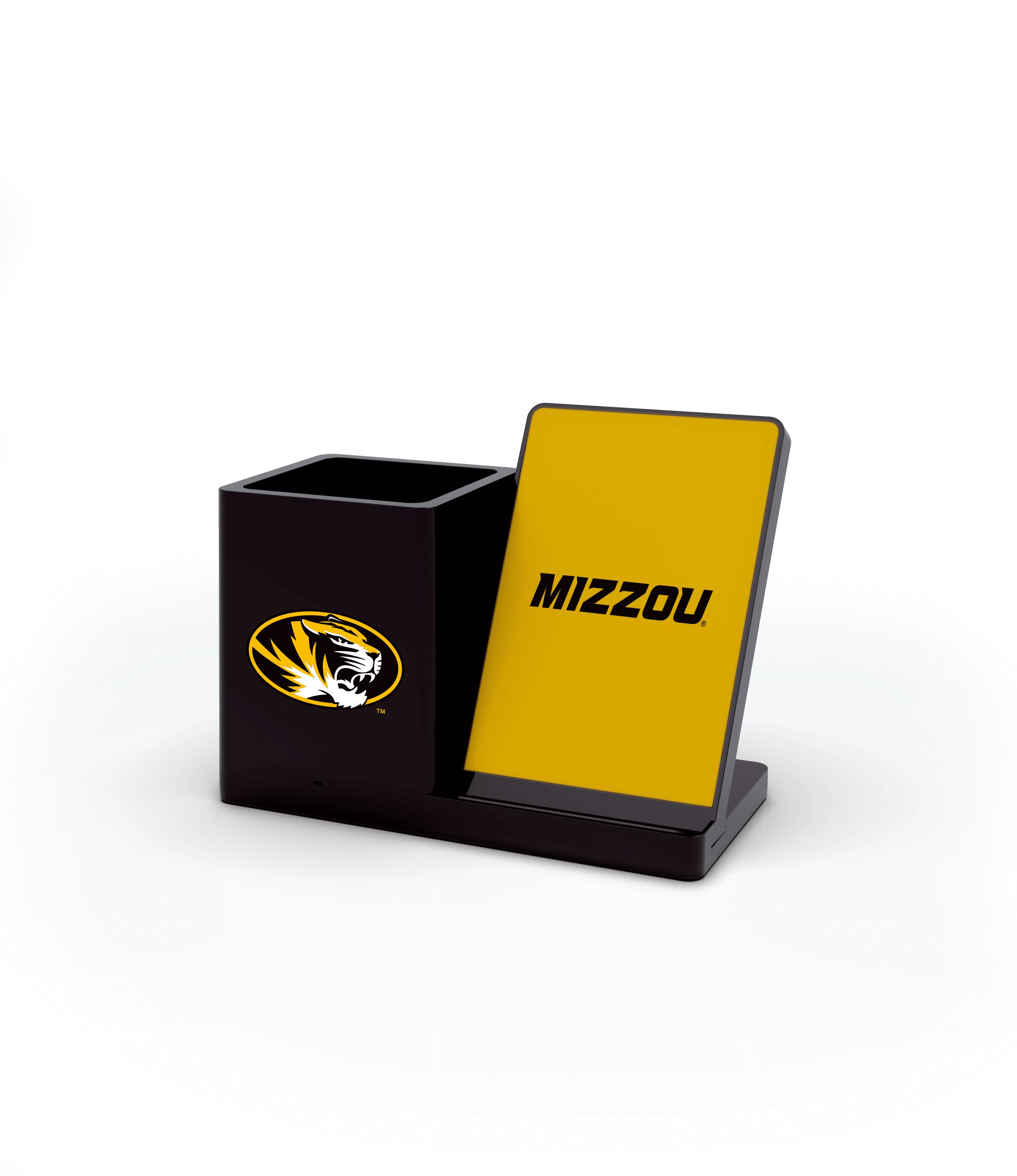 Missouri Tigers NCAA Cell Phone Wireless Charging Stand and Desktop Organizer