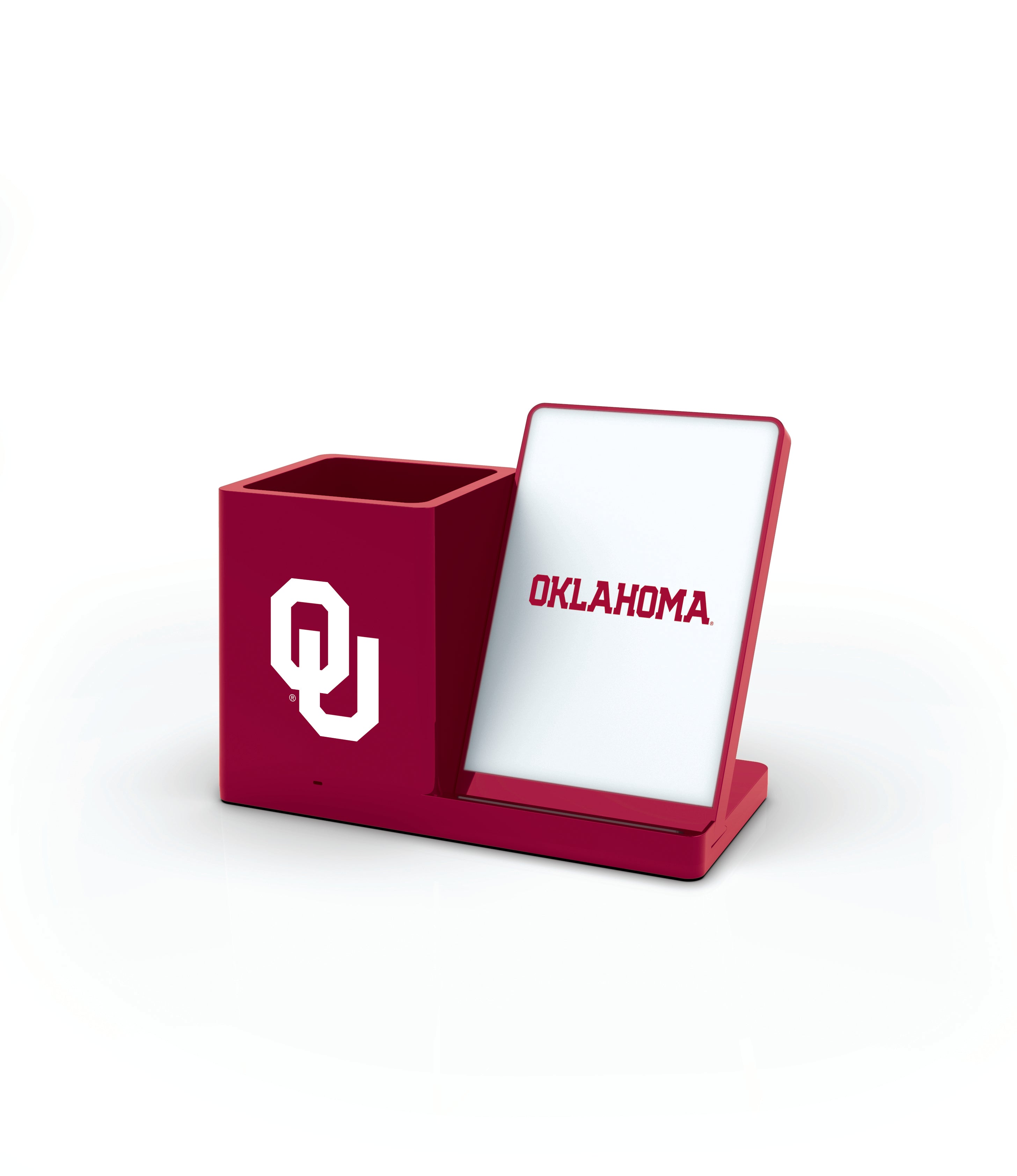 Oklahoma Sooners NCAA Cell Phone Wireless Charging Stand and Desktop Organizer