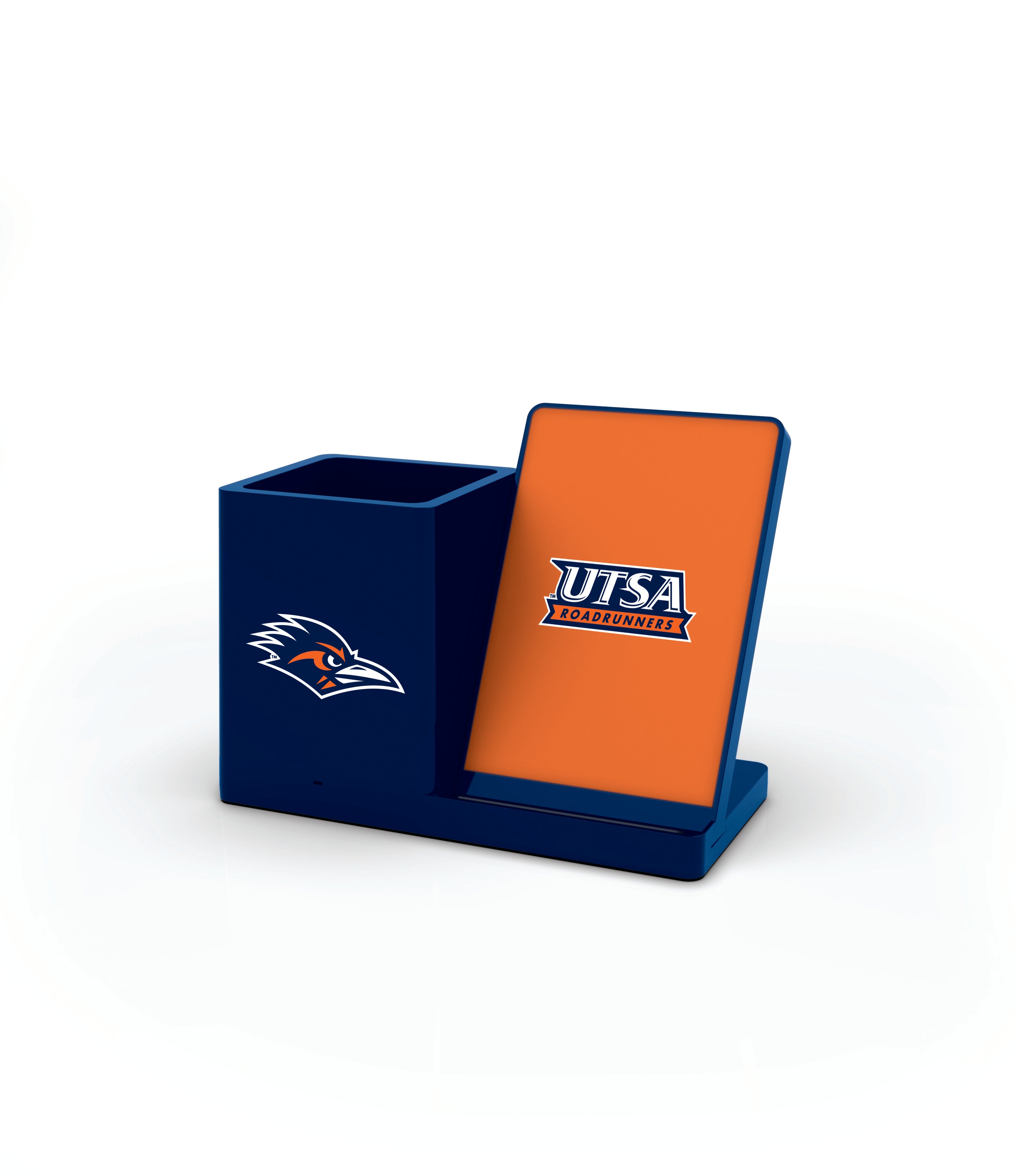 Utsa Roadrunners NCAA Cell Phone Wireless Charging Stand and Desktop Organizer
