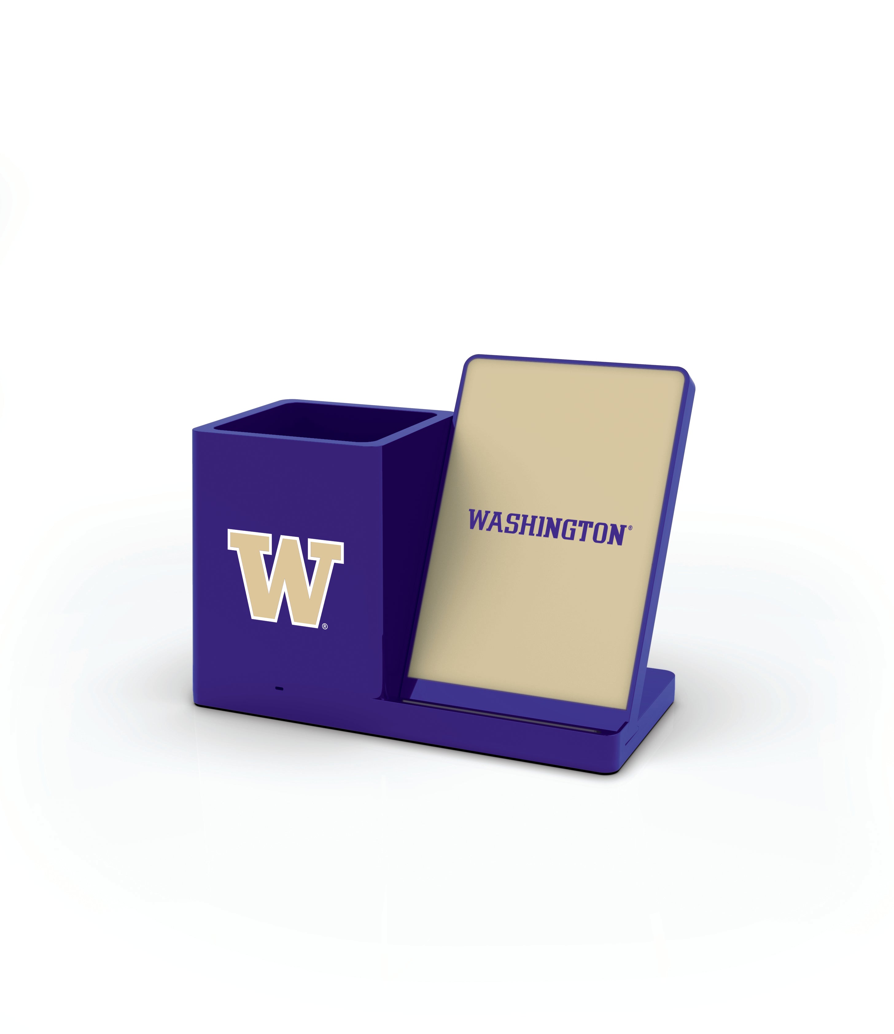 Washington Huskies NCAA Cell Phone Wireless Charging Stand and Desktop Organizer