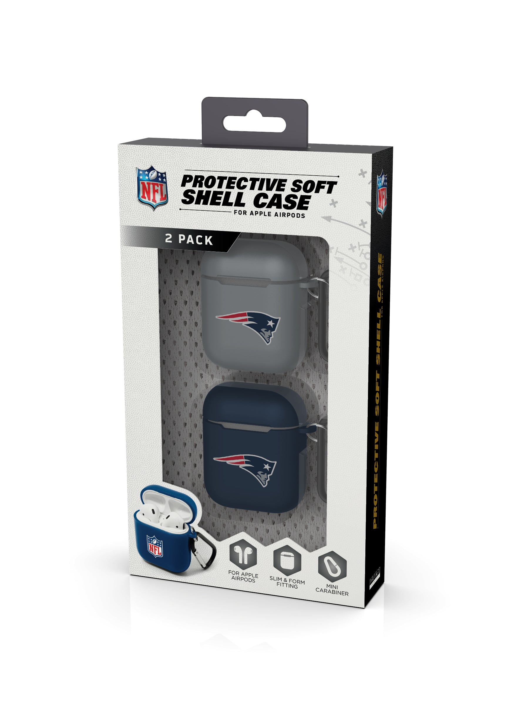New England Patriots NFL Airpod Case 2 Pack