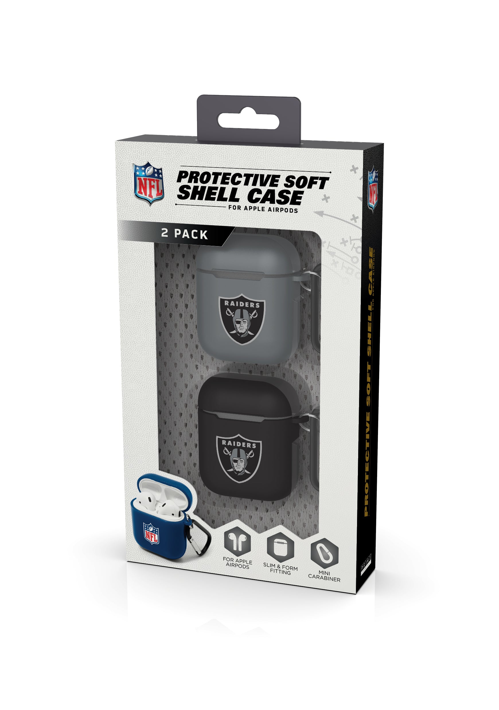 Oakland Raiders NFL Airpod Case 2 Pack