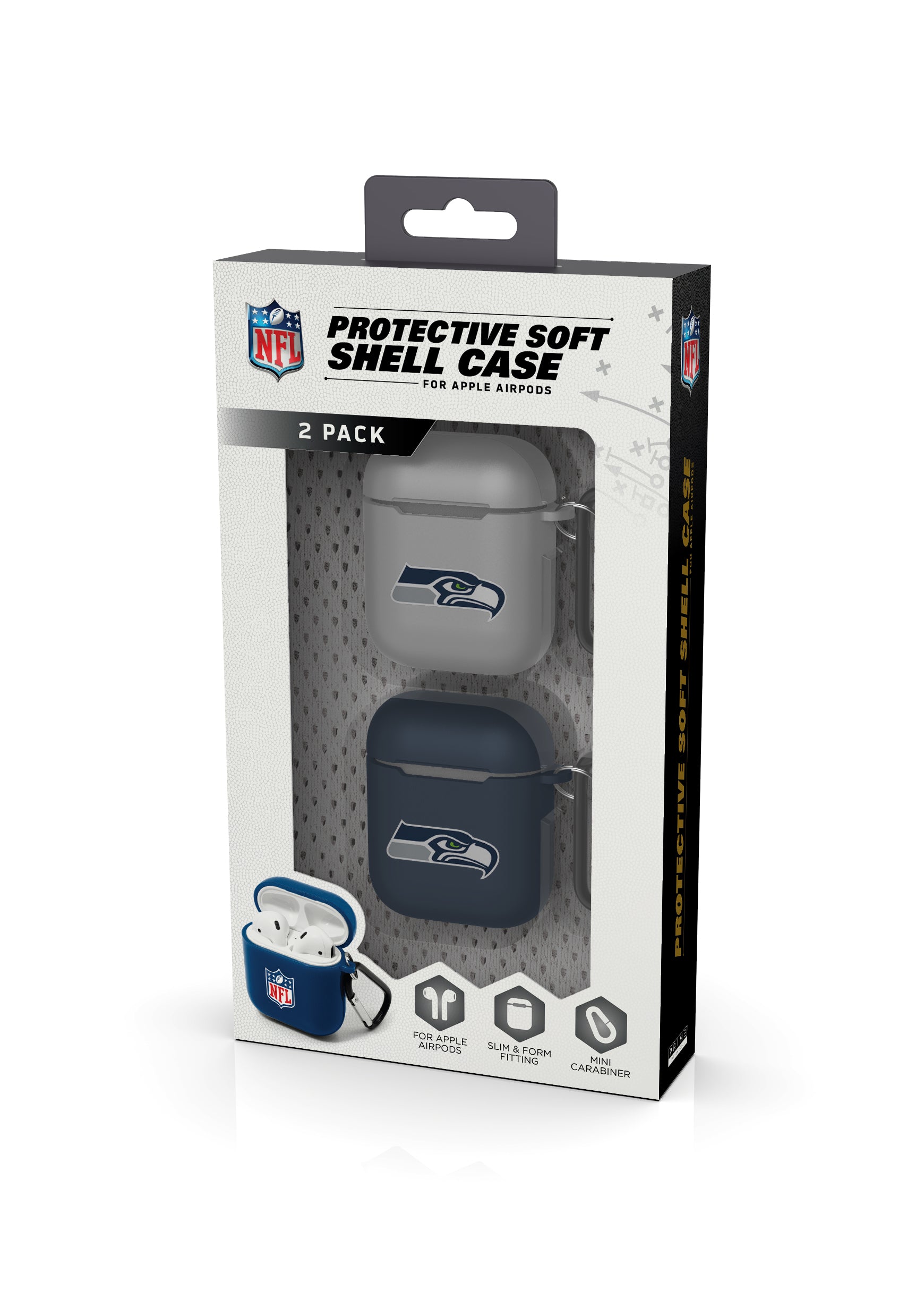 Seattle Seahawks NFL Airpod Case 2 Pack