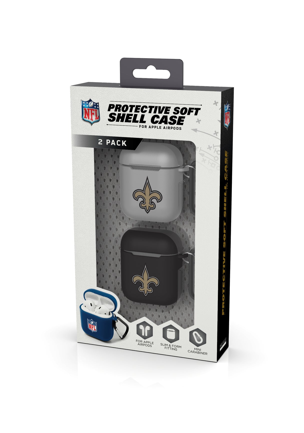 New Orleans Saints NFL Airpod Case 2 Pack