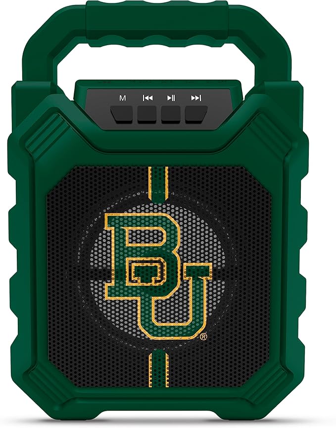 Baylor Bears NCAA Syncable Bluetooth Wireless Speaker with LED Lights & FM Radio