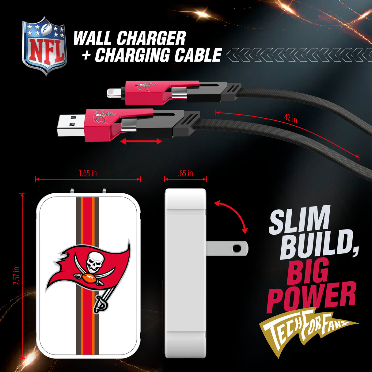 SOAR NBA Slim Wall Charger and 4 in 1 Multi Charging Cable